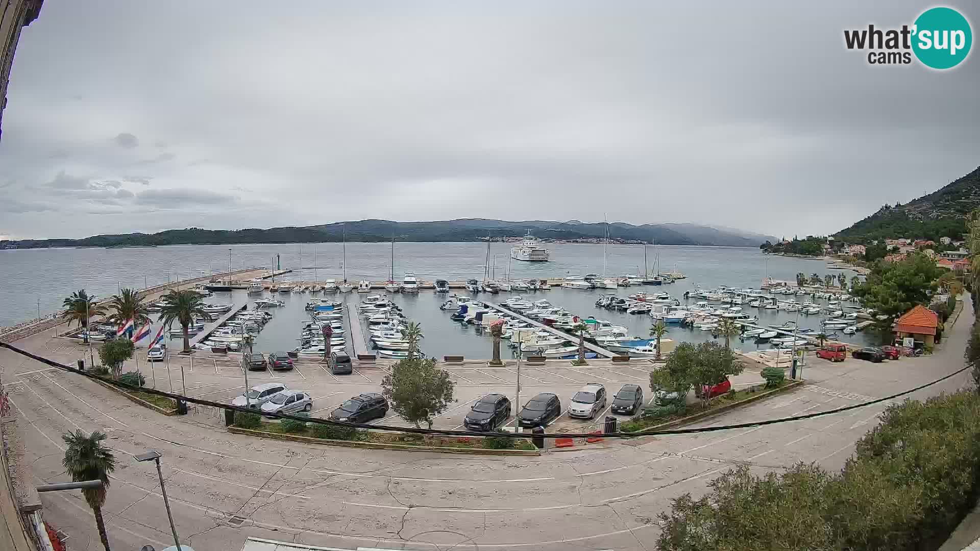 Web kamera Orebić Riva – Trajekt za Korčulu uživo