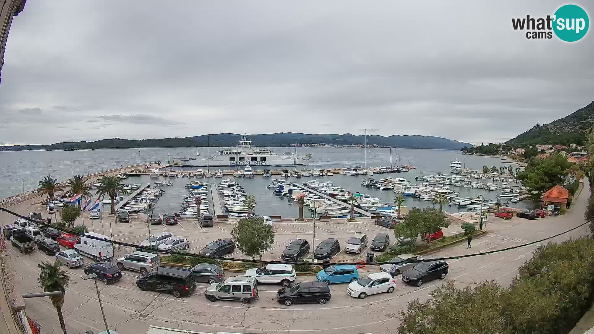 Webcam Orebić Uferpromenade – Fähre nach Korčula Live