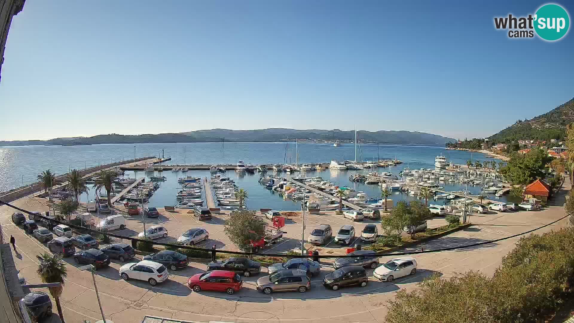 Webcam Orebić Uferpromenade – Fähre nach Korčula Live