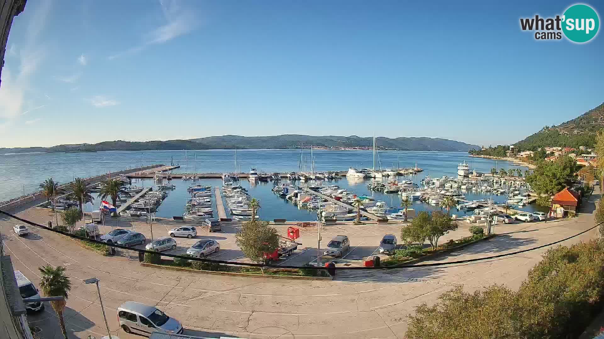 Web kamera Orebić Riva – Trajekt za Korčulu uživo