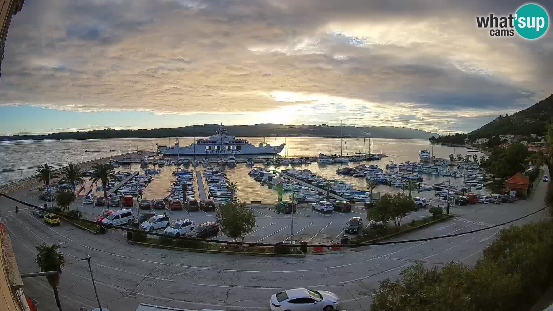 Webcam Orebić Riva – Ferry vers Korčula en direct