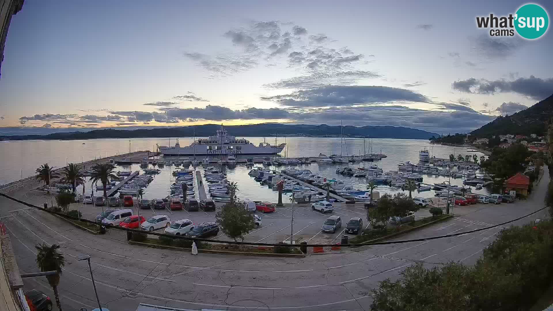 Webcam Orebić Uferpromenade – Fähre nach Korčula Live