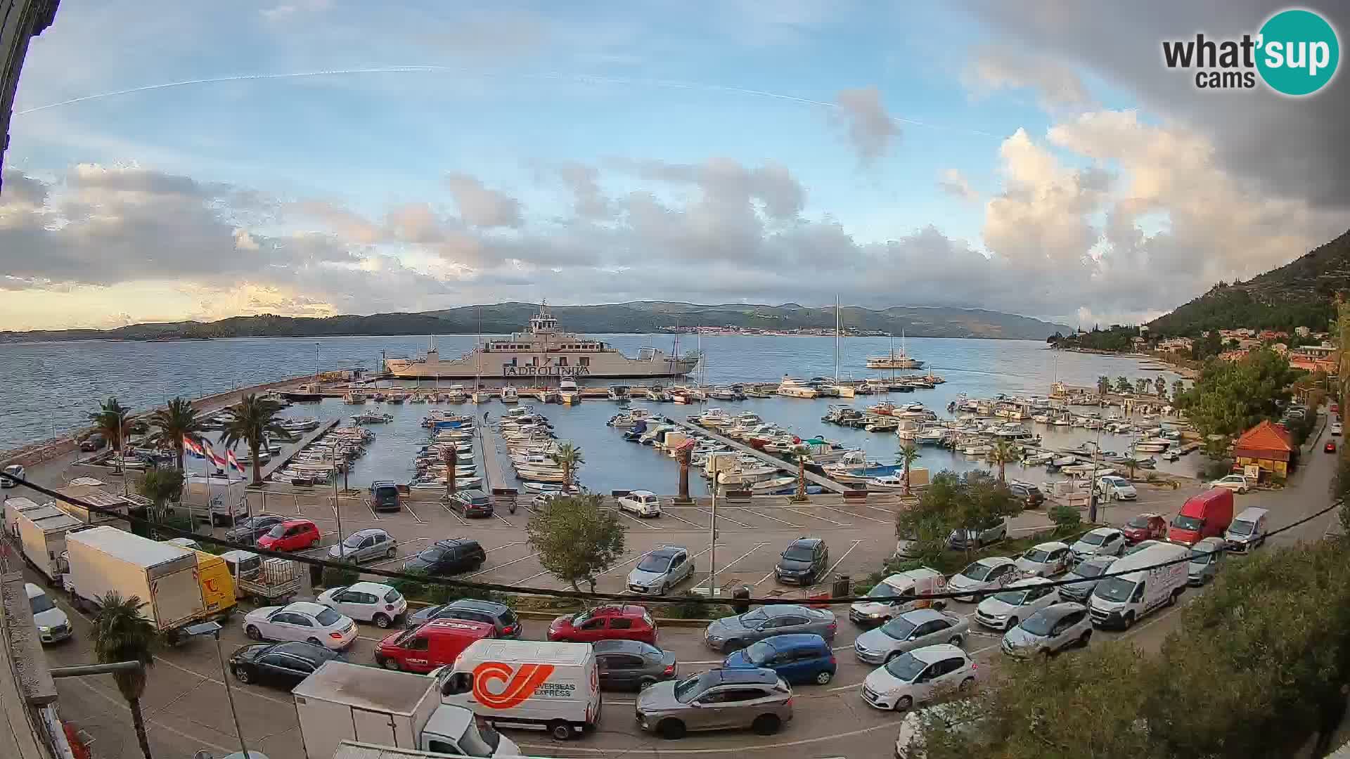 Webcam Orebić Riva – Ferry vers Korčula en direct
