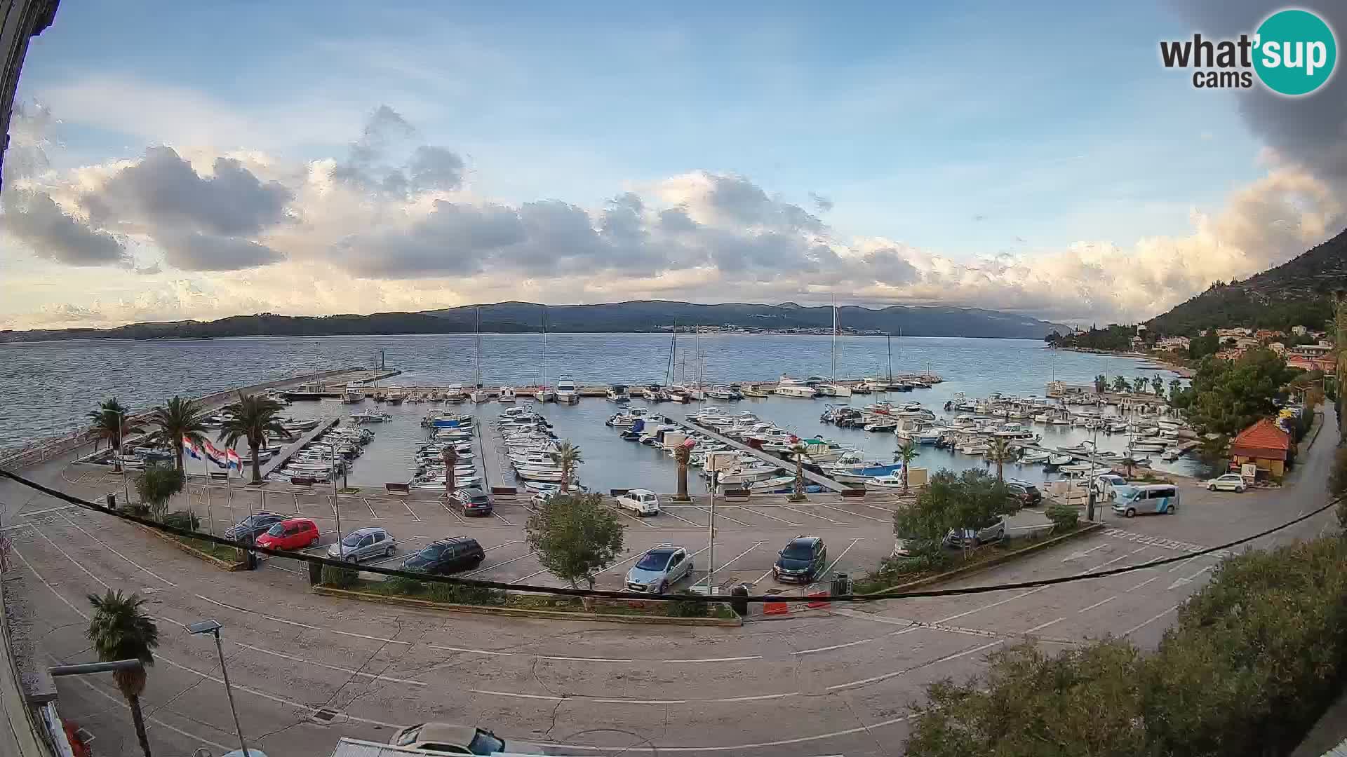 Spletna kamera Orebić Riva – Trajekt za Korčulo v živo