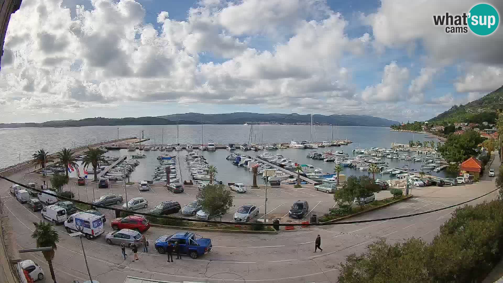 Webcam Orebić Riva – Ferry a Korčula en vivo