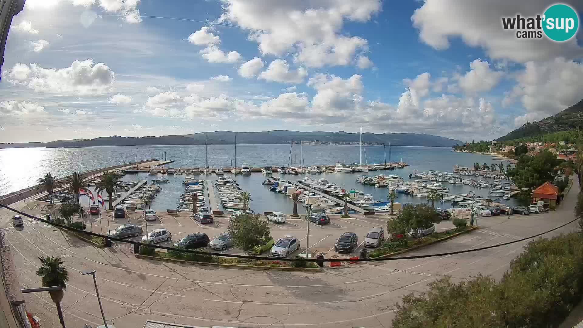 Webcam Orebić Uferpromenade – Fähre nach Korčula Live
