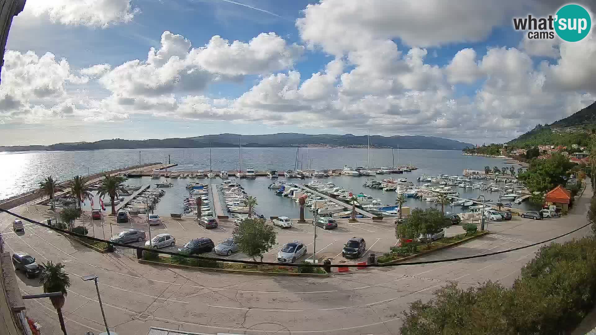 Spletna kamera Orebić Riva – Trajekt za Korčulo v živo