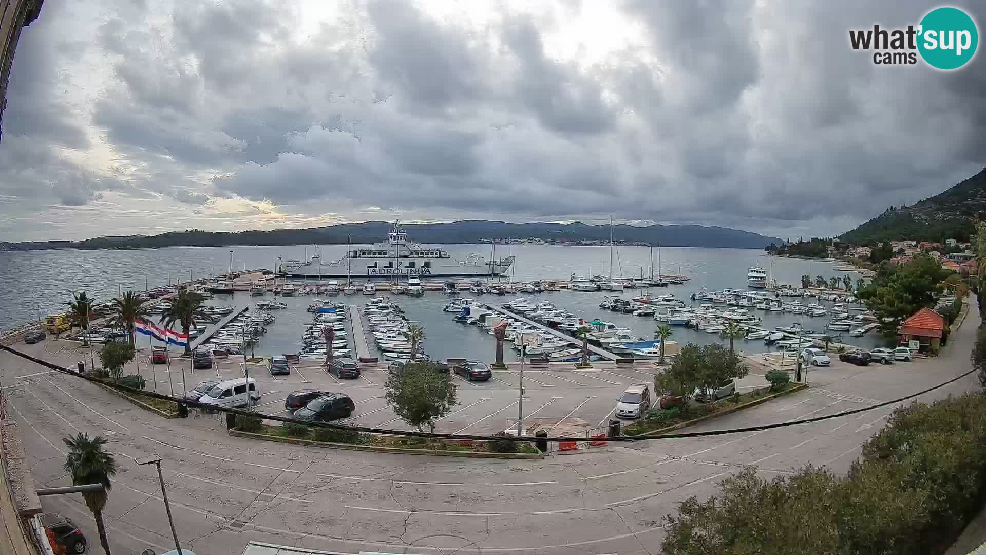 Webcam Orebić Riva – Ferry to Korčula Live