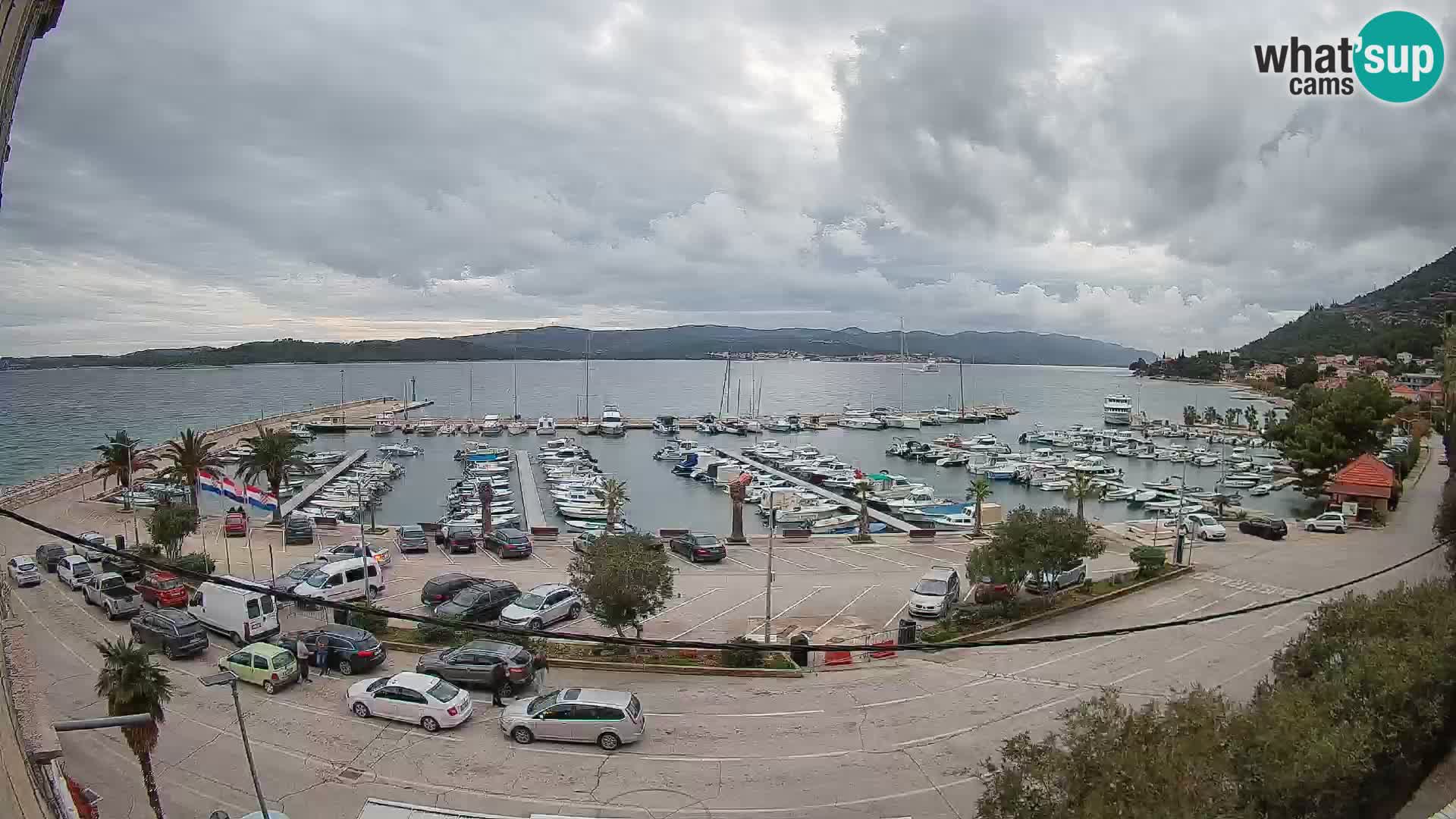 Spletna kamera Orebić Riva – Trajekt za Korčulo v živo