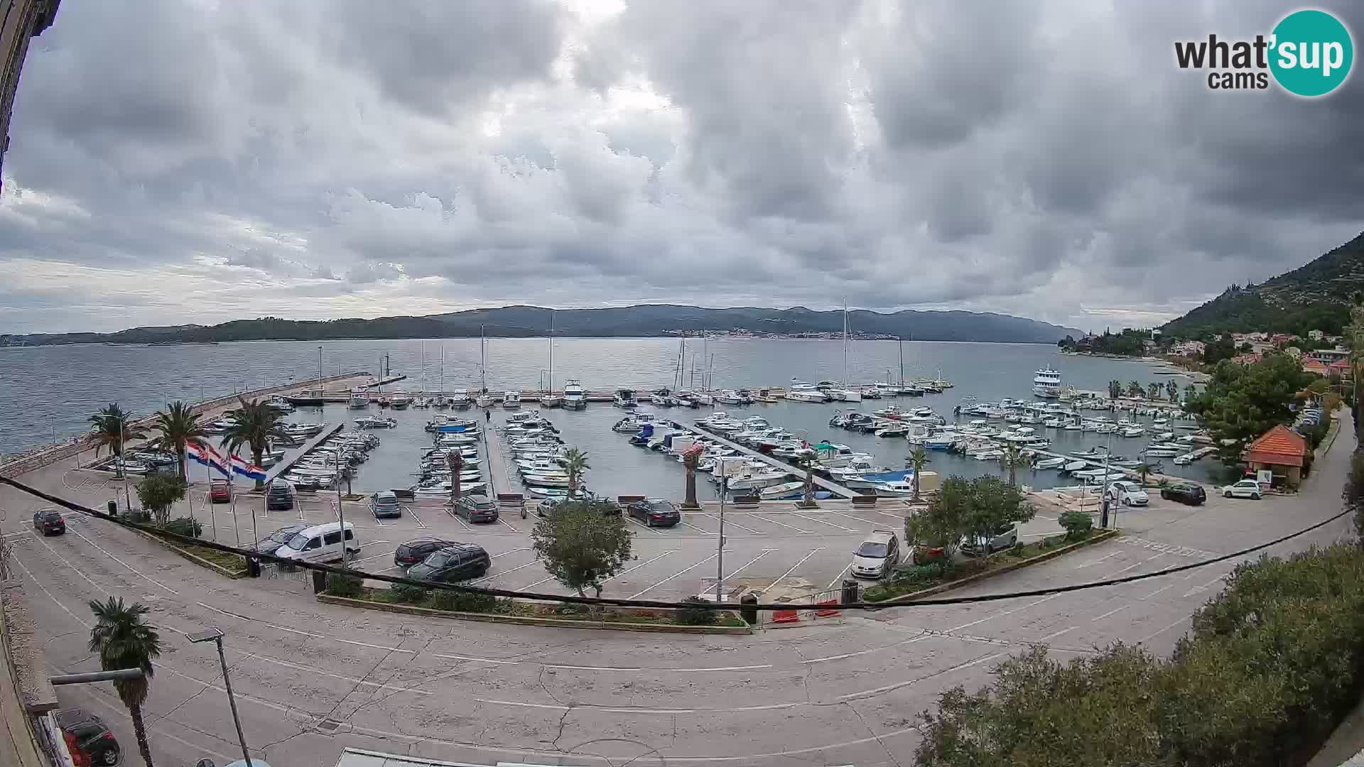 Webcam Orebić Riva – Ferry a Korčula en vivo