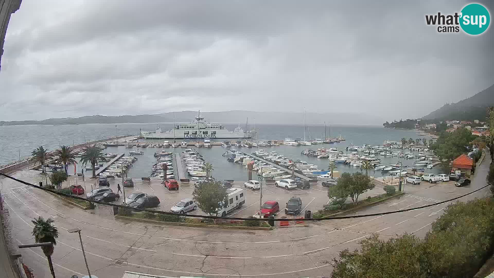 Webcam Orebić Uferpromenade – Fähre nach Korčula Live