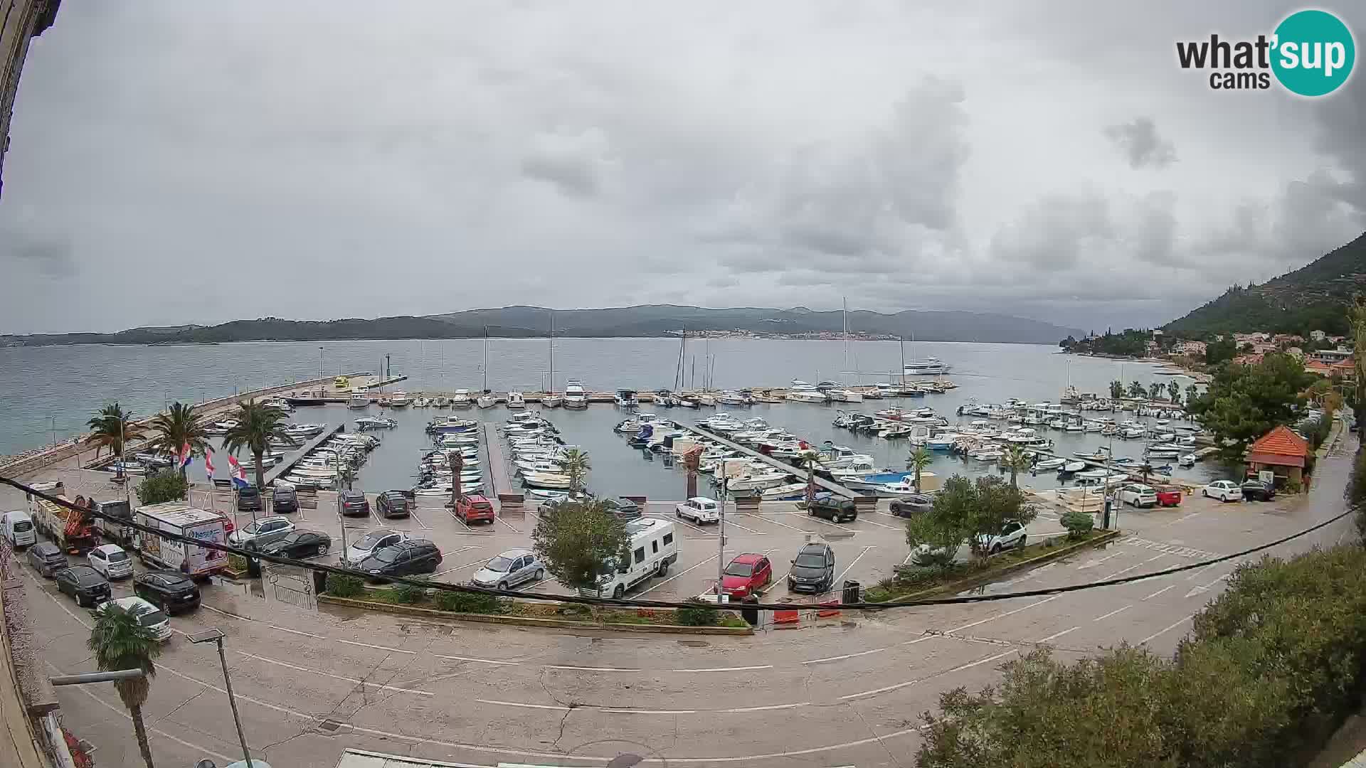 Spletna kamera Orebić Riva – Trajekt za Korčulo v živo