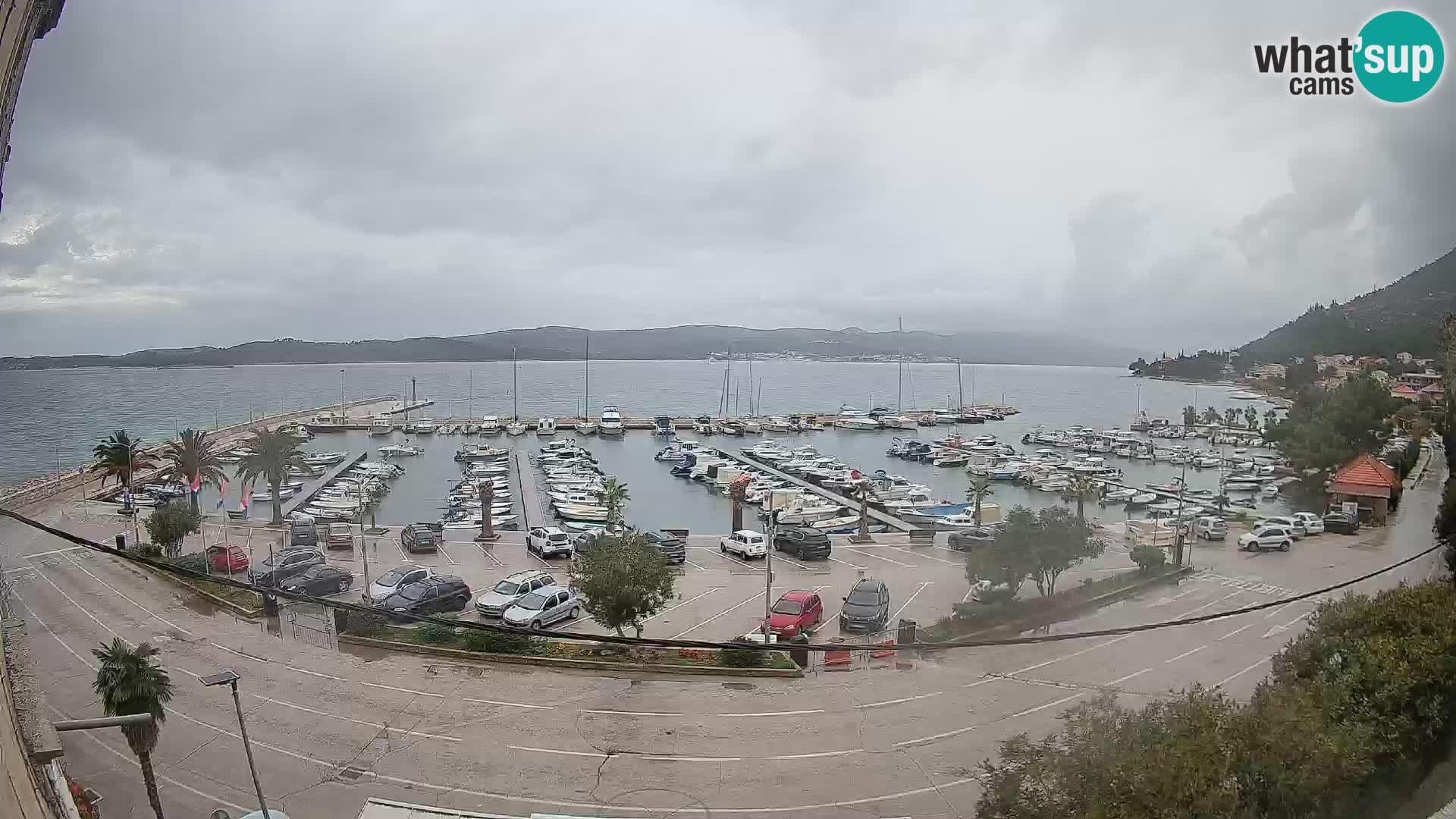 Spletna kamera Orebić Riva – Trajekt za Korčulo v živo