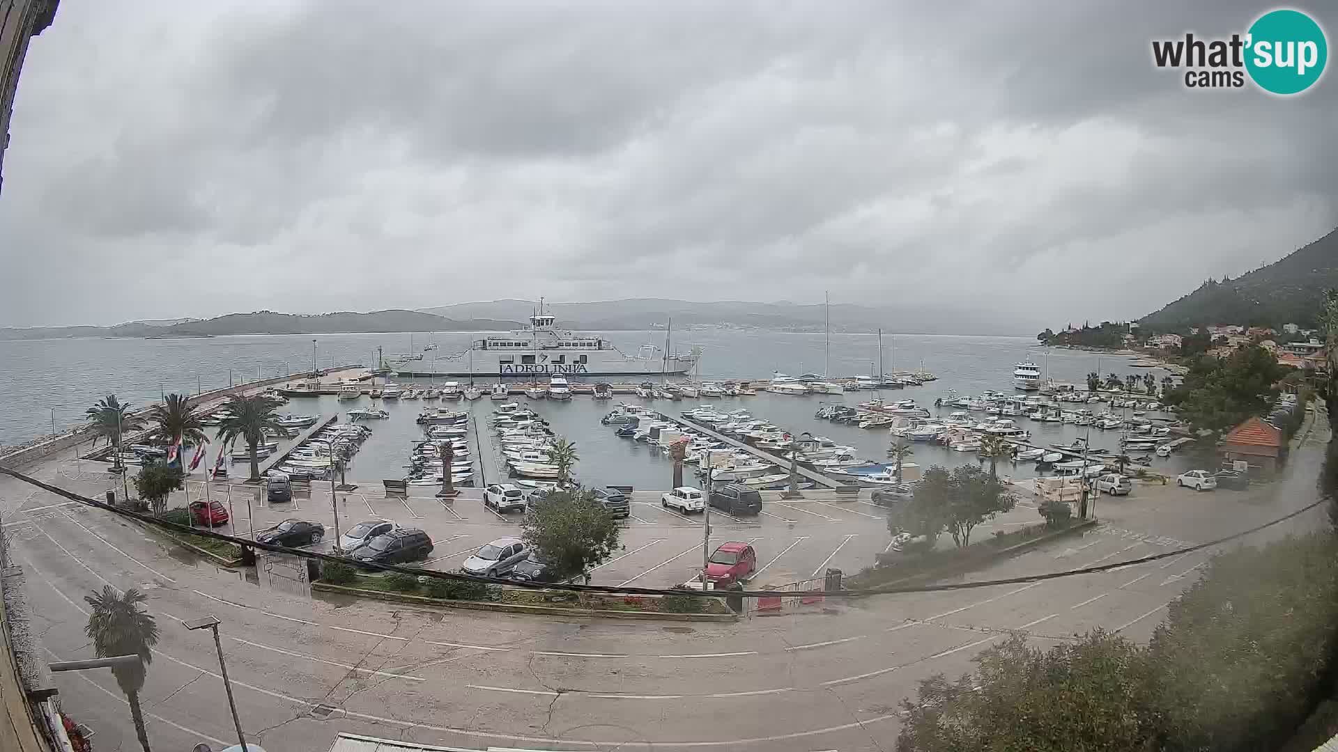 Webcam Orebić Uferpromenade – Fähre nach Korčula Live