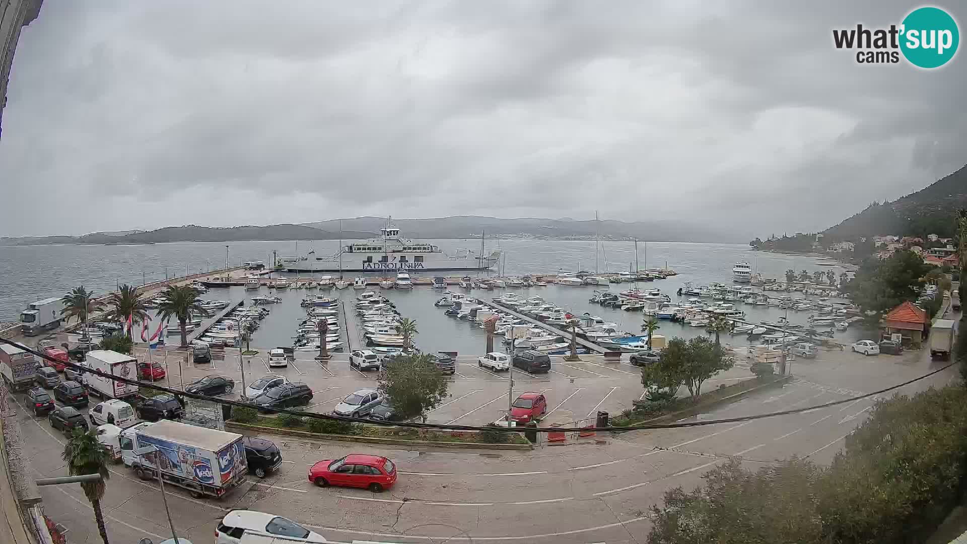 Webcam Orebić Riva – Ferry a Korčula en vivo