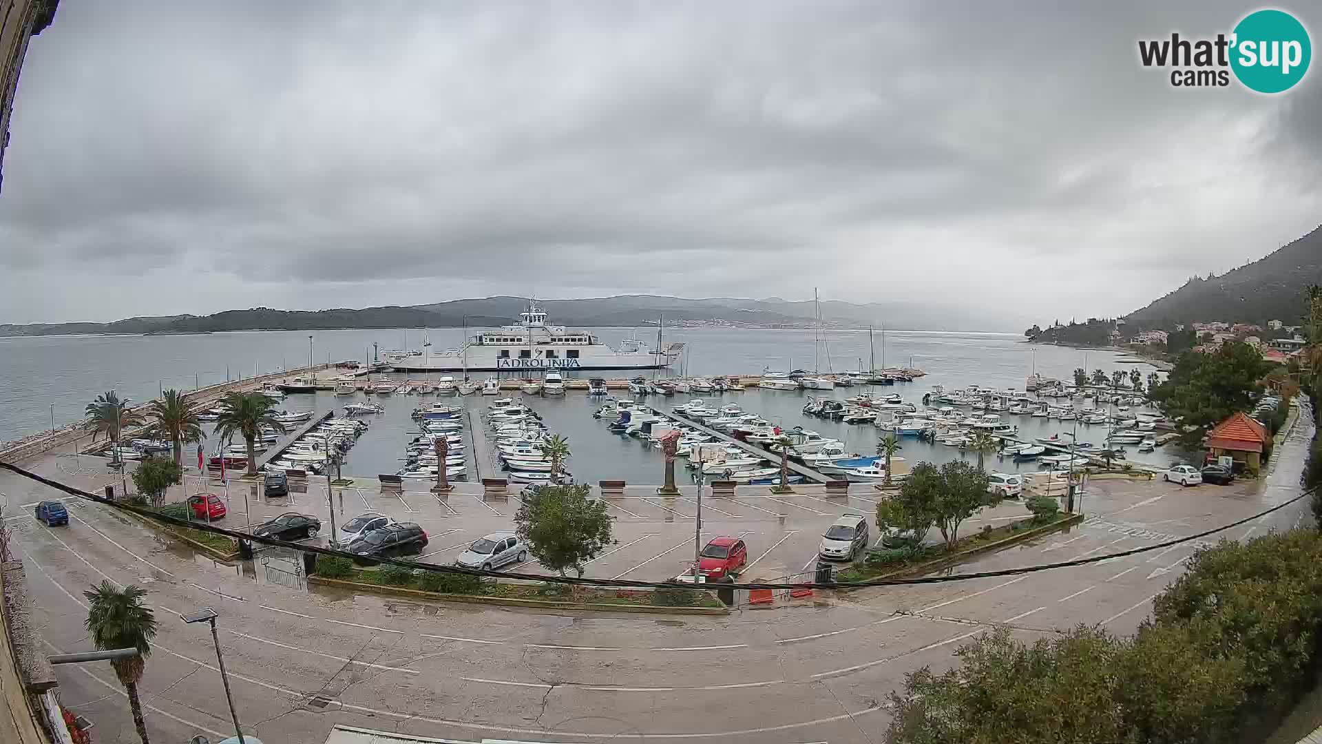 Webcam Orebić Uferpromenade – Fähre nach Korčula Live