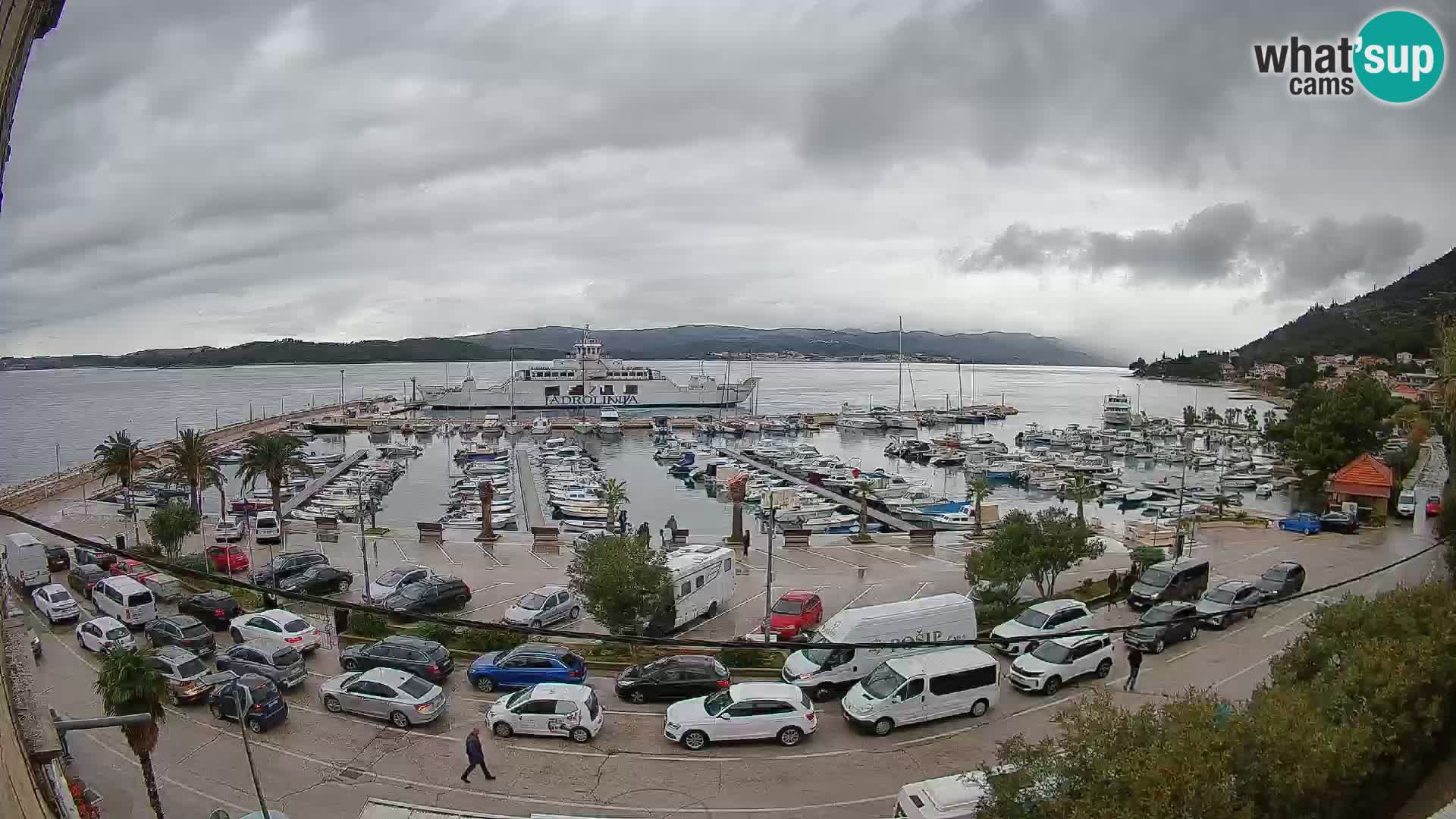 Webcam Orebić Riva – Ferry to Korčula Live