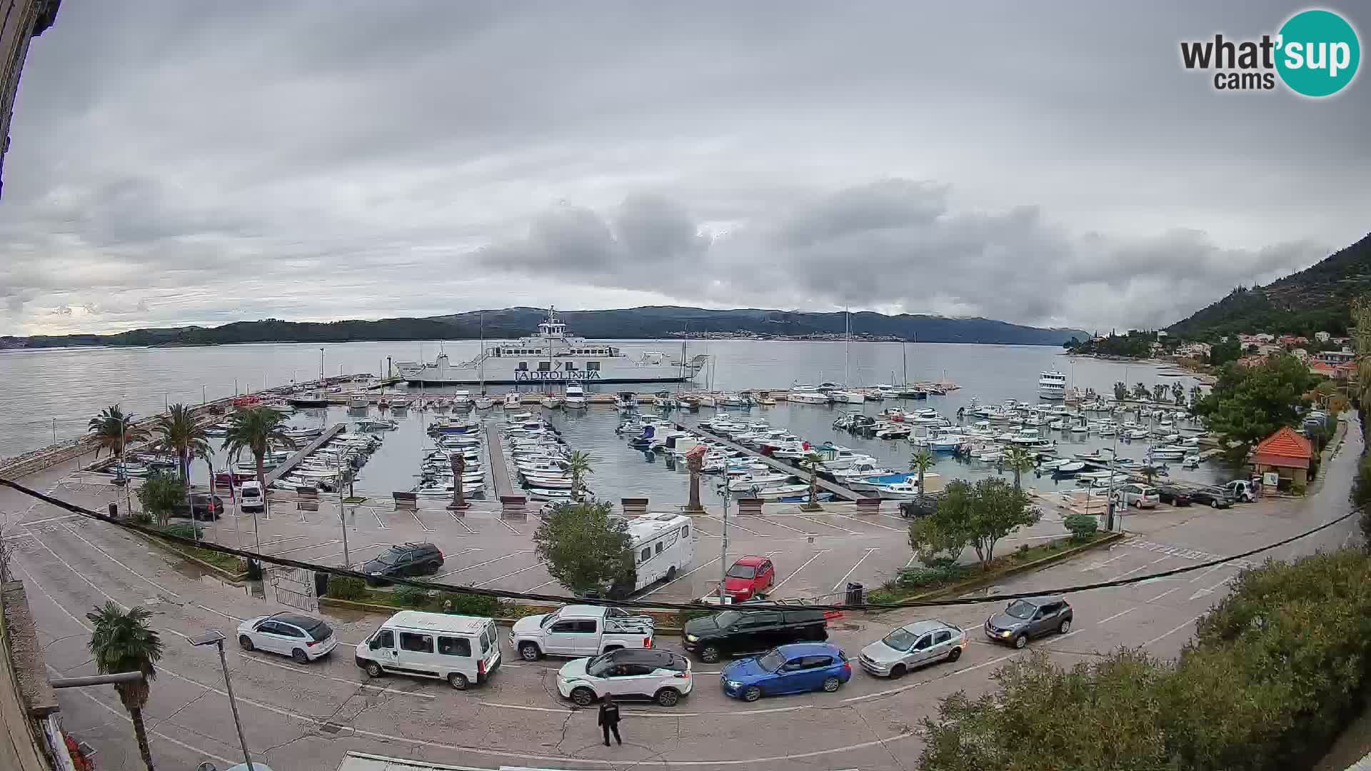 Webcam Orebić Riva – Ferry a Korčula en vivo