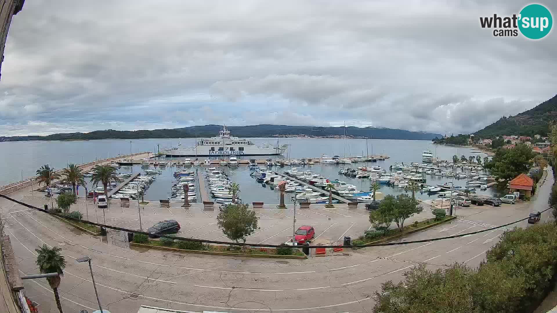 Webcam Orebić Riva – Ferry to Korčula Live