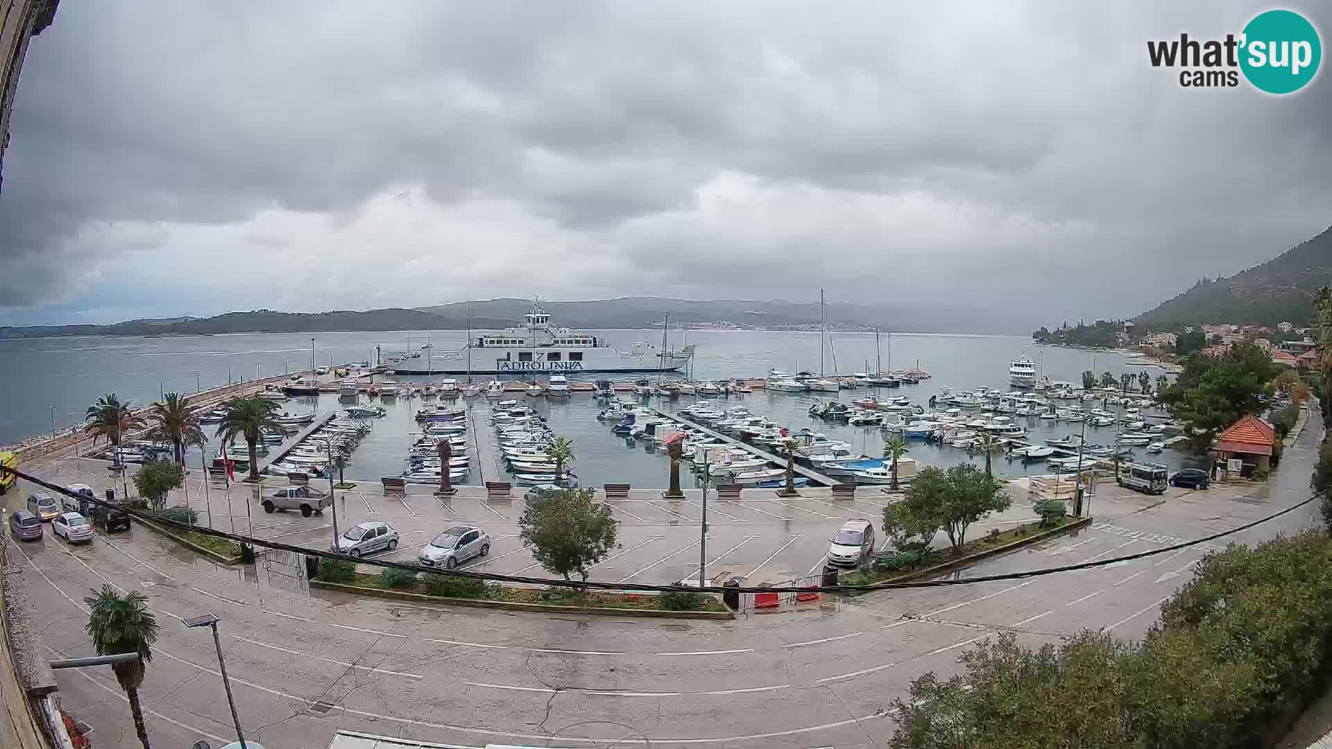 Webcam Orebić Uferpromenade – Fähre nach Korčula Live