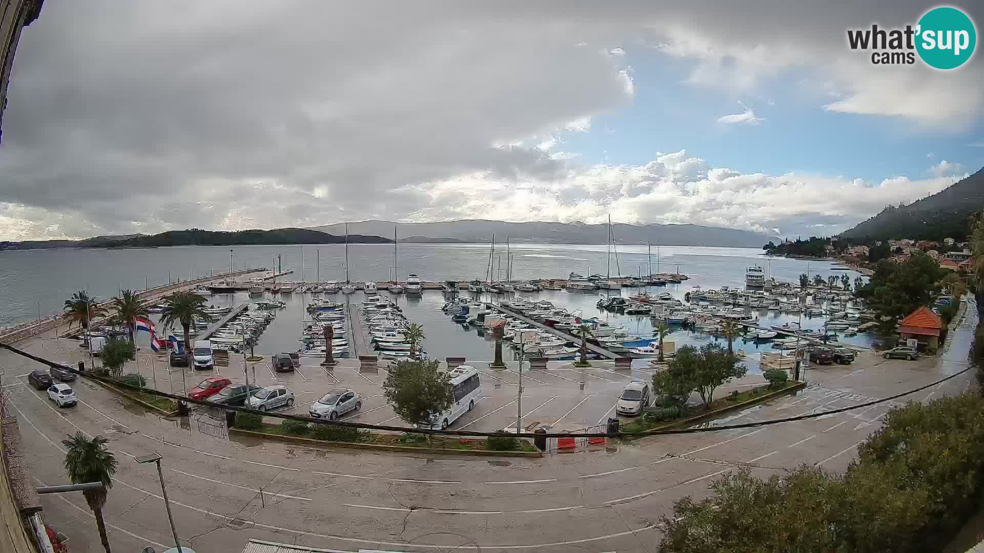 Webcam Orebić Riva – Ferry a Korčula en vivo