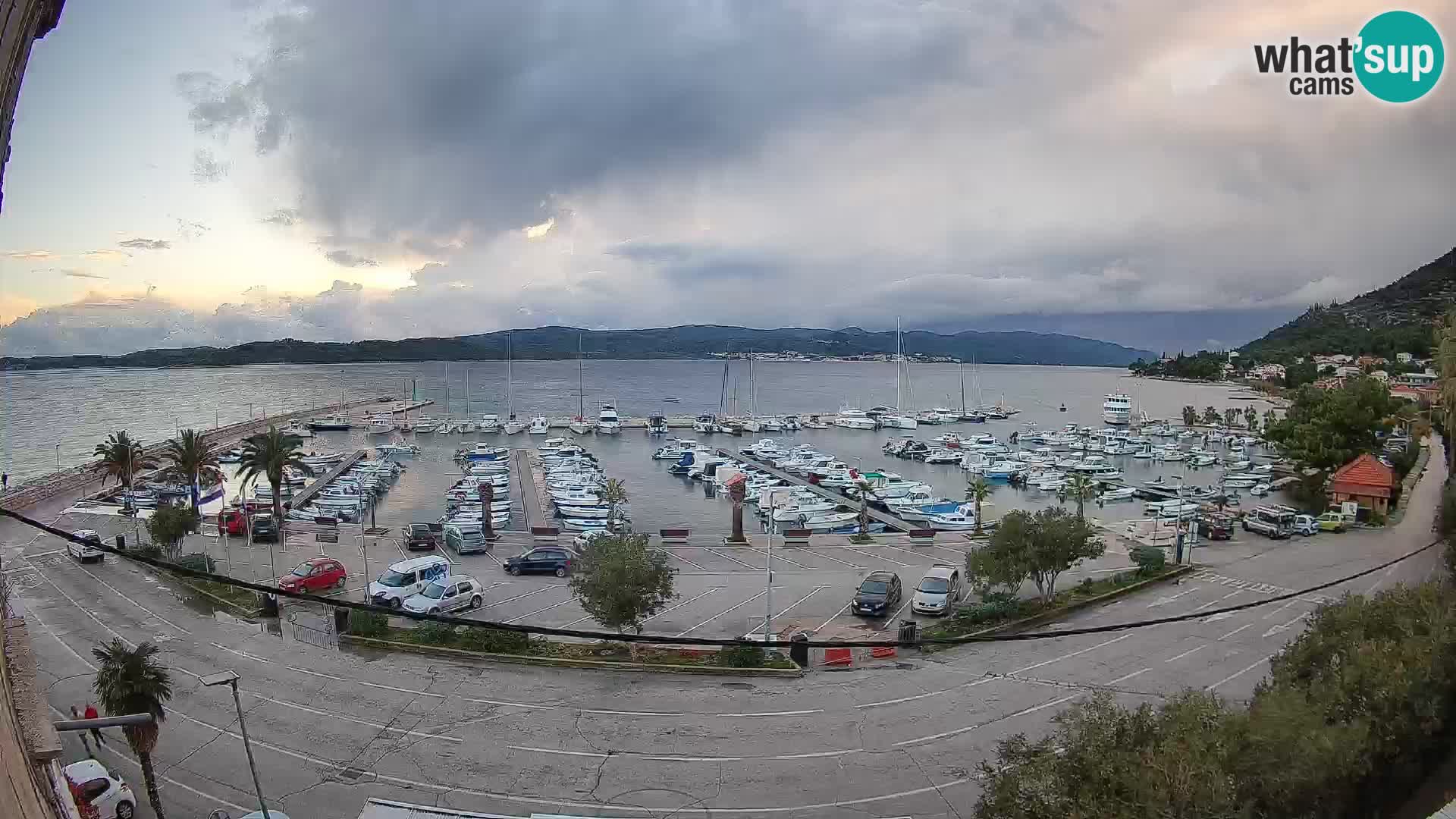 Spletna kamera Orebić Riva – Trajekt za Korčulo v živo