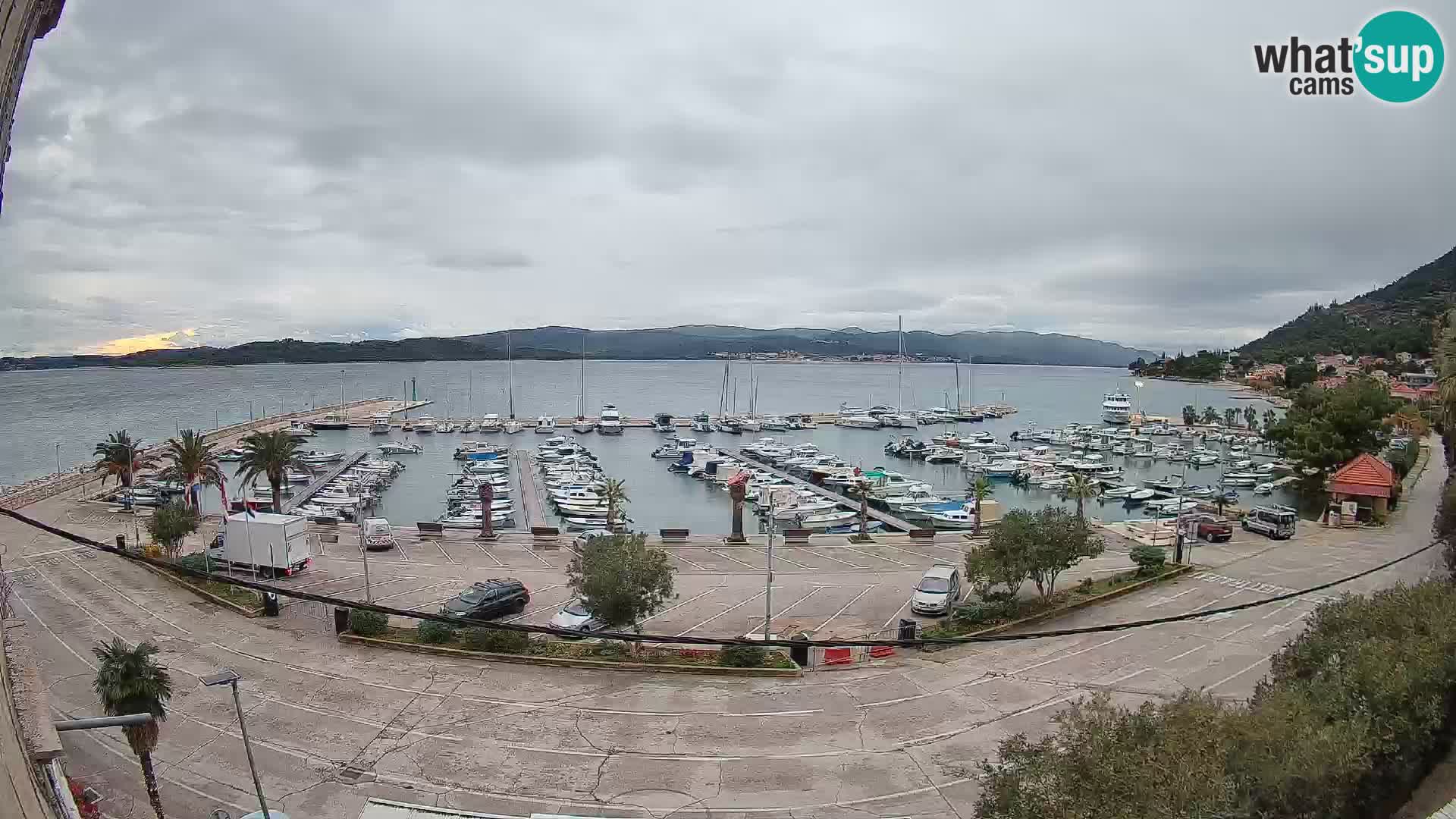 Webcam Orebić Uferpromenade – Fähre nach Korčula Live