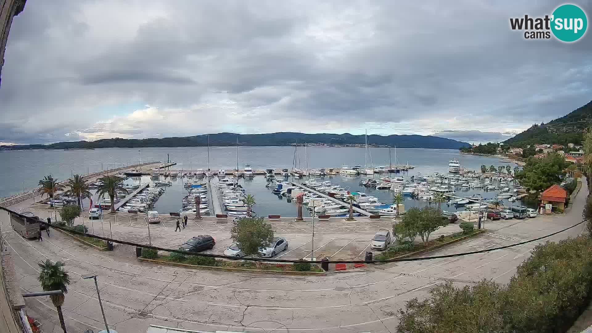 Webcam Orebić Uferpromenade – Fähre nach Korčula Live
