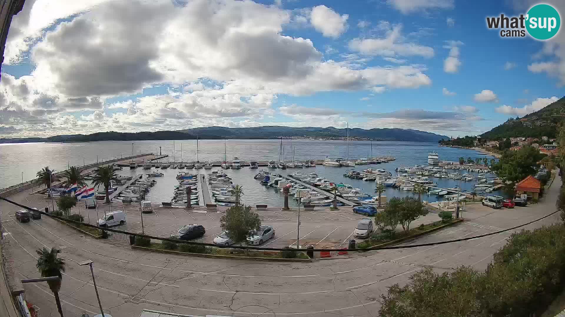 Web kamera Orebić Riva – Trajekt za Korčulu uživo