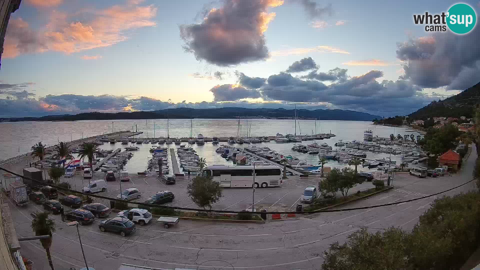 Webcam Orebić Riva – Ferry to Korčula Live