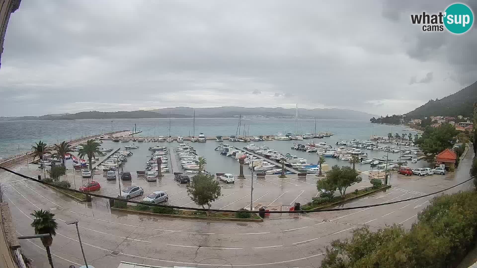 Spletna kamera Orebić Riva – Trajekt za Korčulo v živo