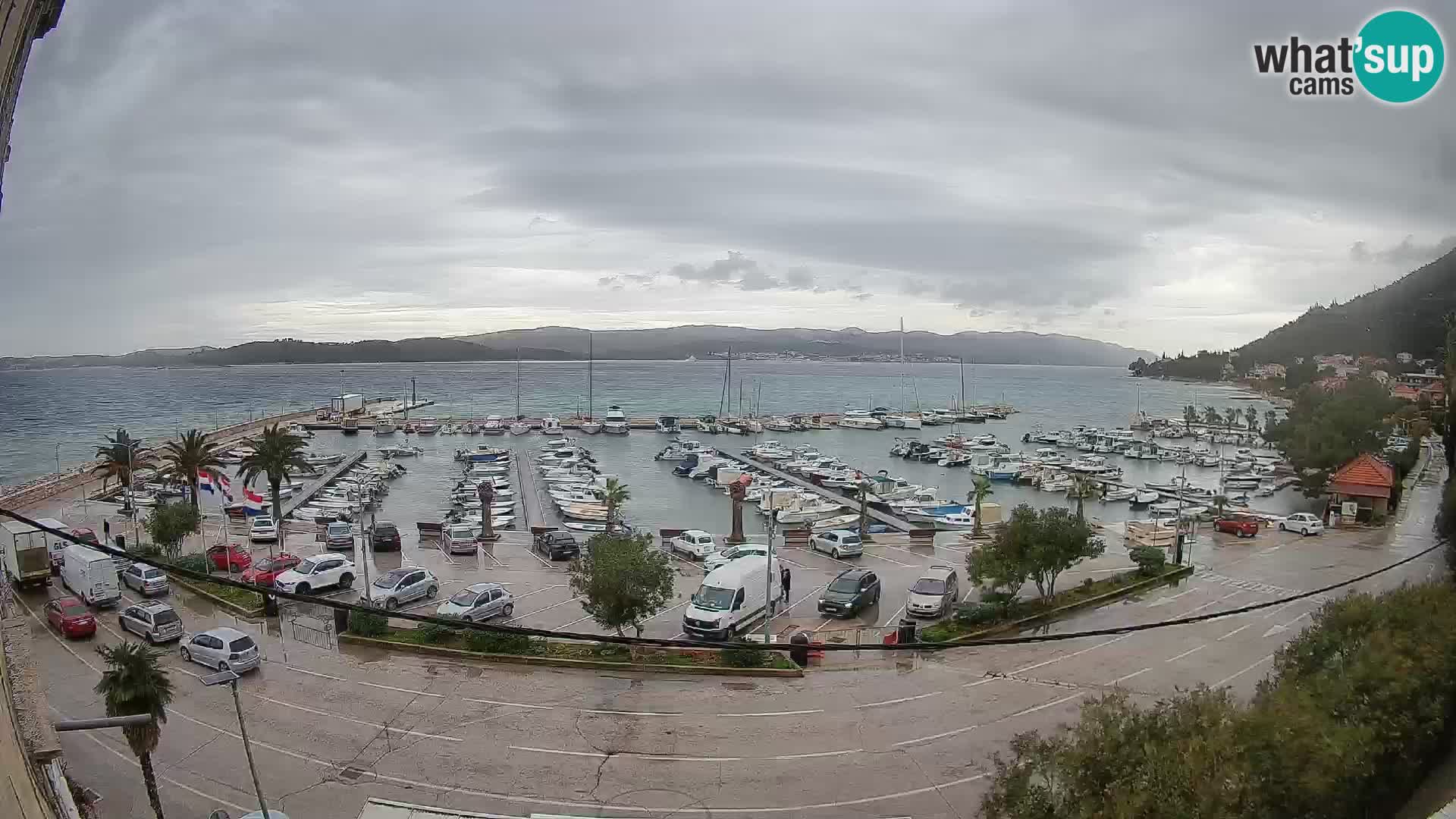 Webcam Orebić Uferpromenade – Fähre nach Korčula Live