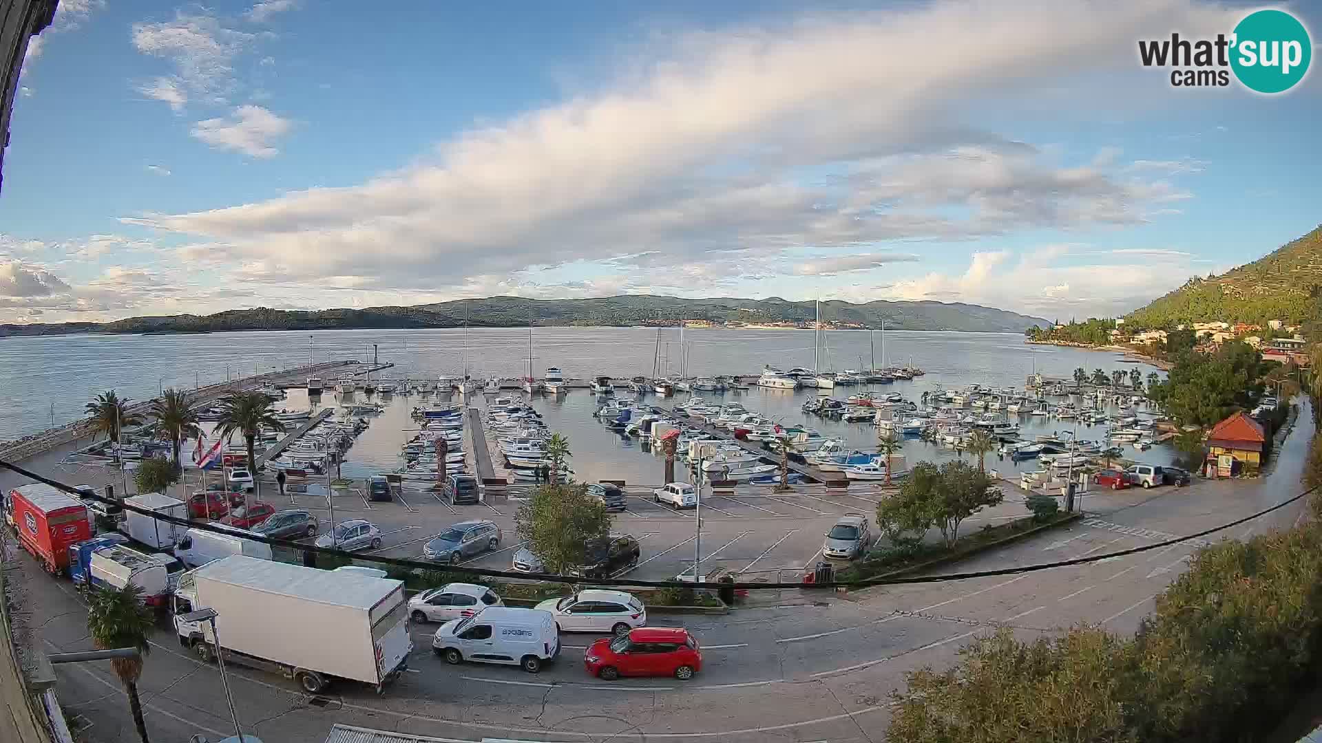 Spletna kamera Orebić Riva – Trajekt za Korčulo v živo