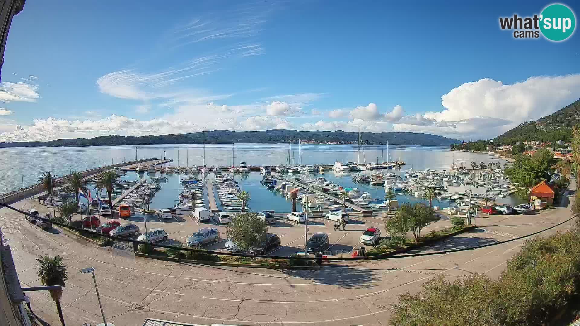 Webcam Orebić Uferpromenade – Fähre nach Korčula Live