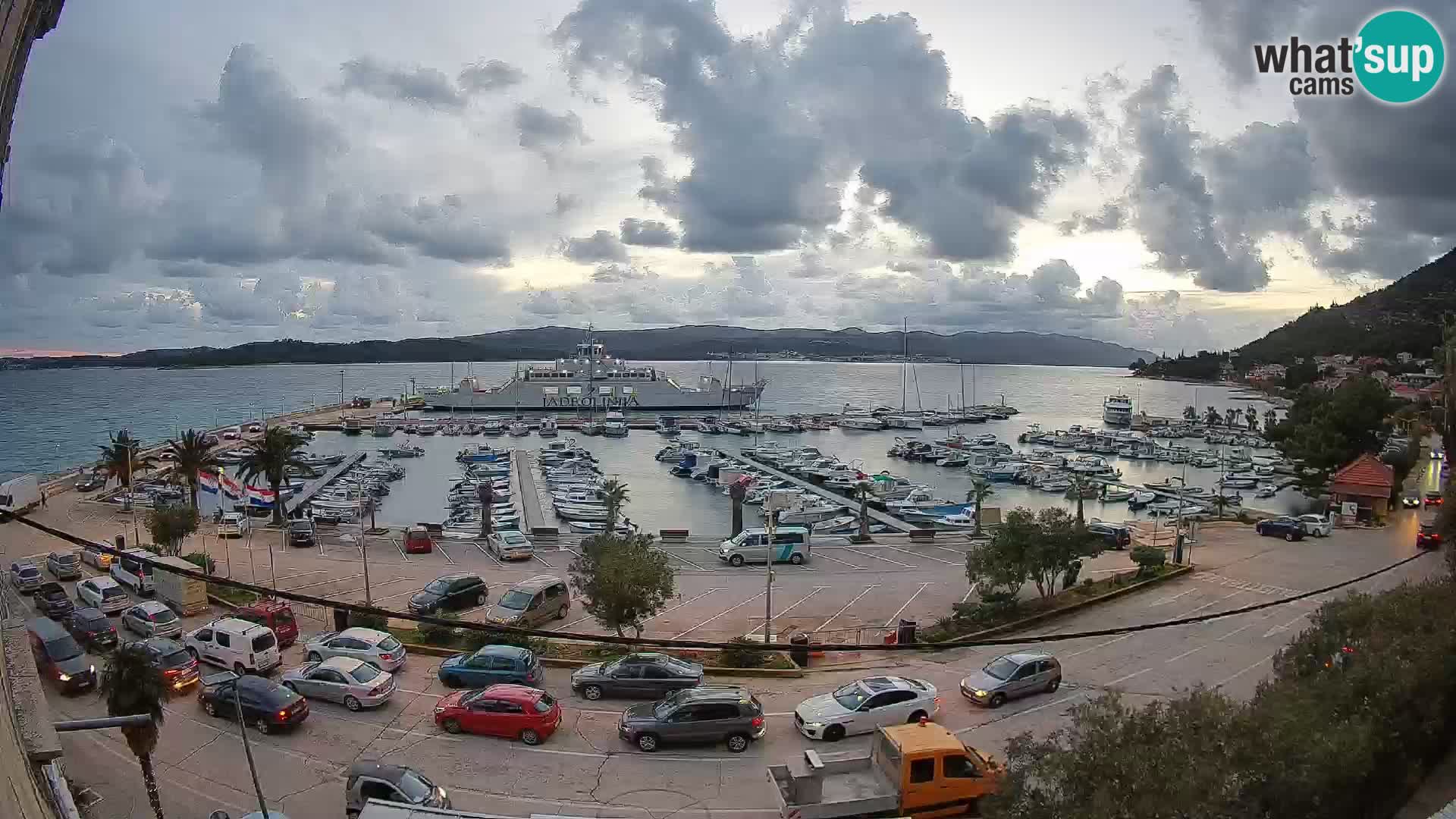 Webcam Orebić Riva – Ferry to Korčula Live