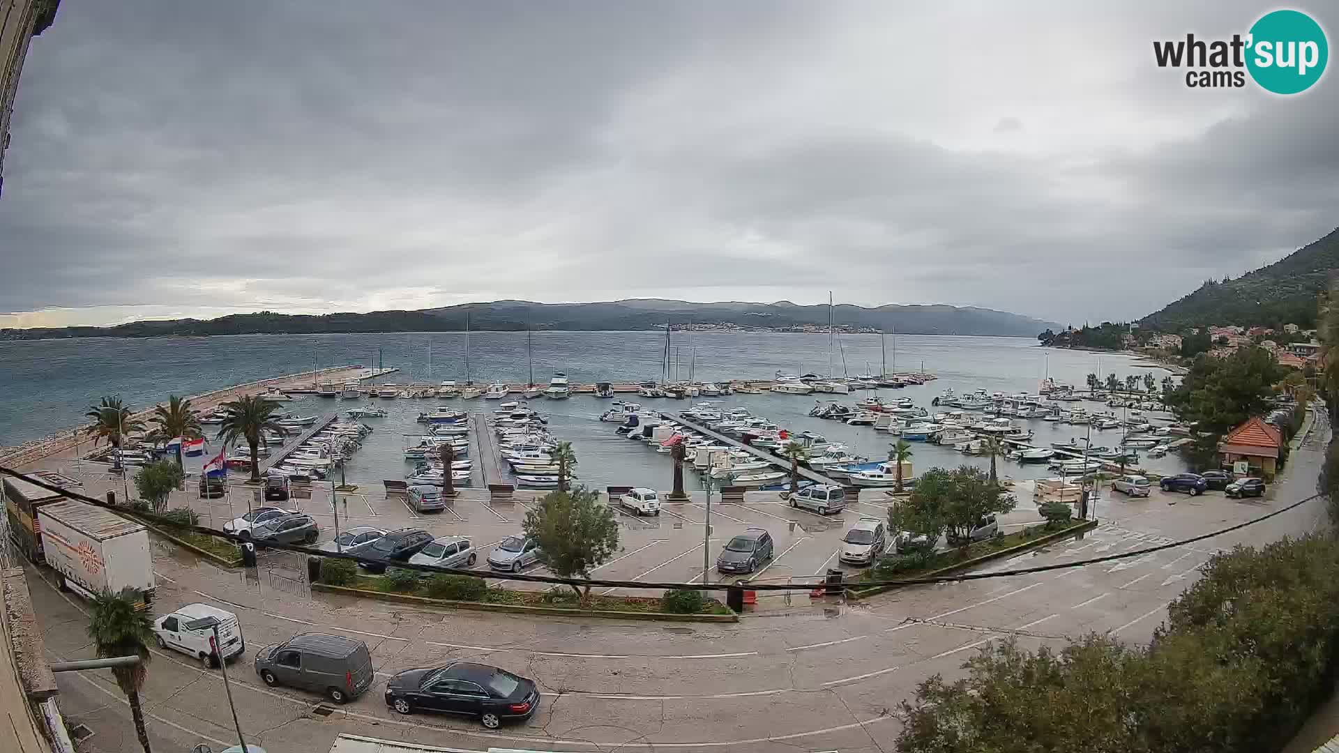 Spletna kamera Orebić Riva – Trajekt za Korčulo v živo