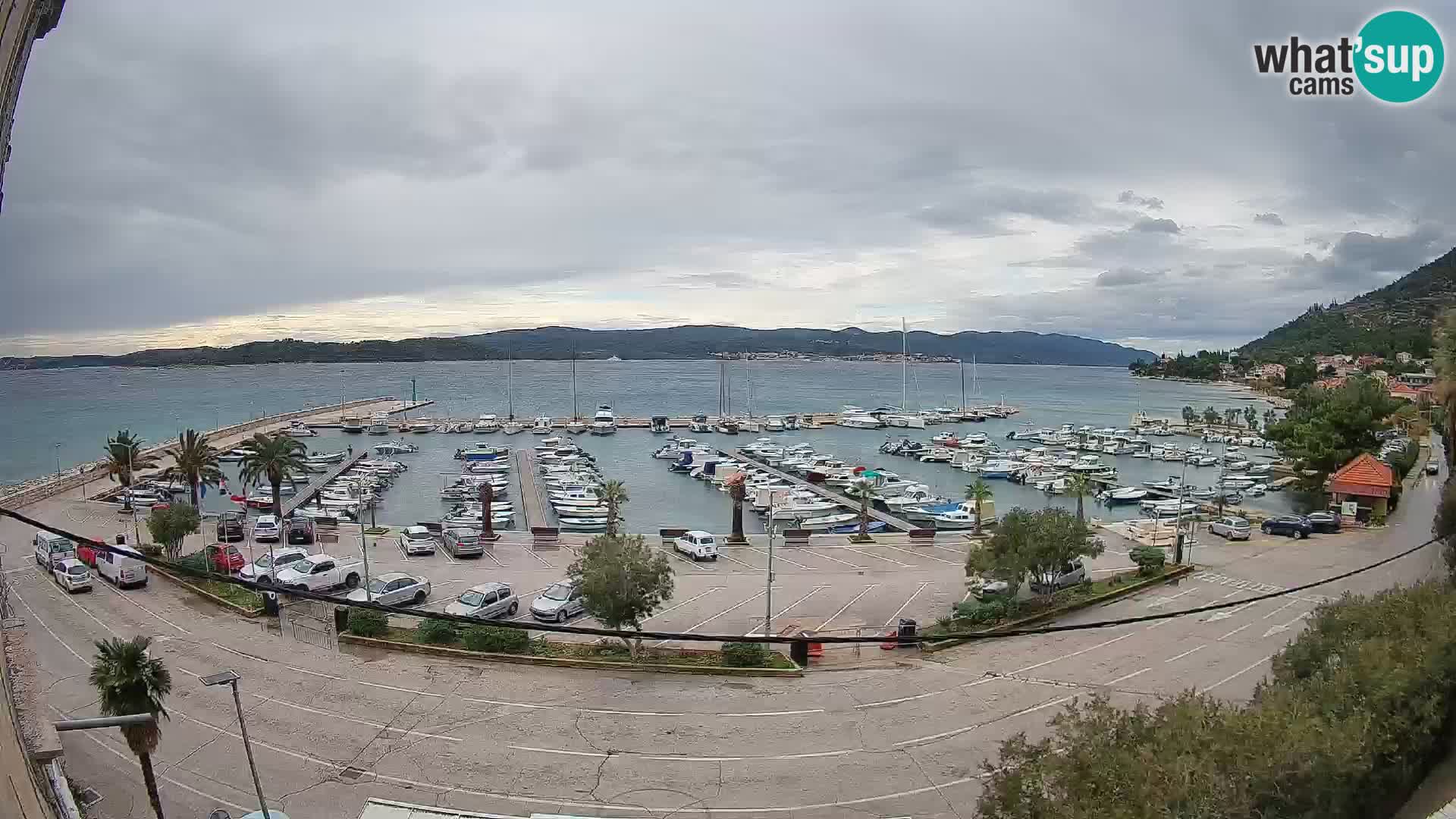 Spletna kamera Orebić Riva – Trajekt za Korčulo v živo