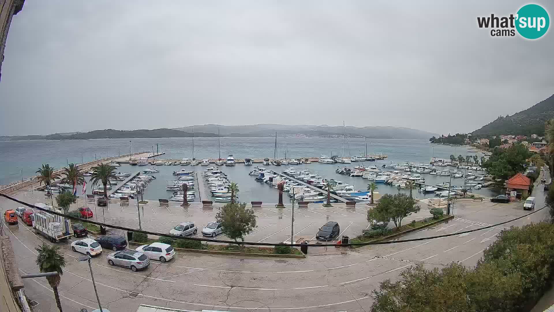 Webcam Orebić Uferpromenade – Fähre nach Korčula Live