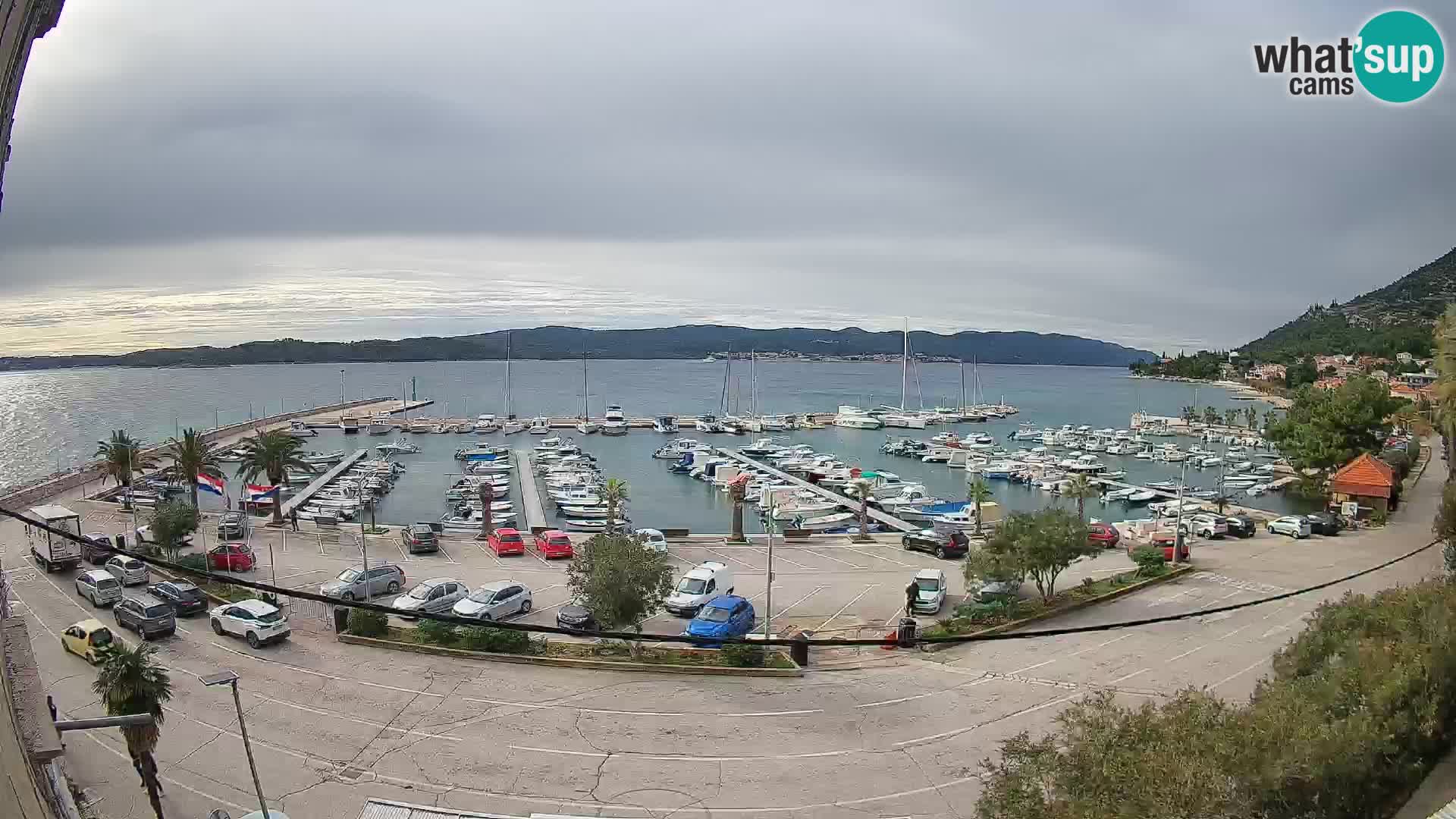 Webcam Orebić Uferpromenade – Fähre nach Korčula Live