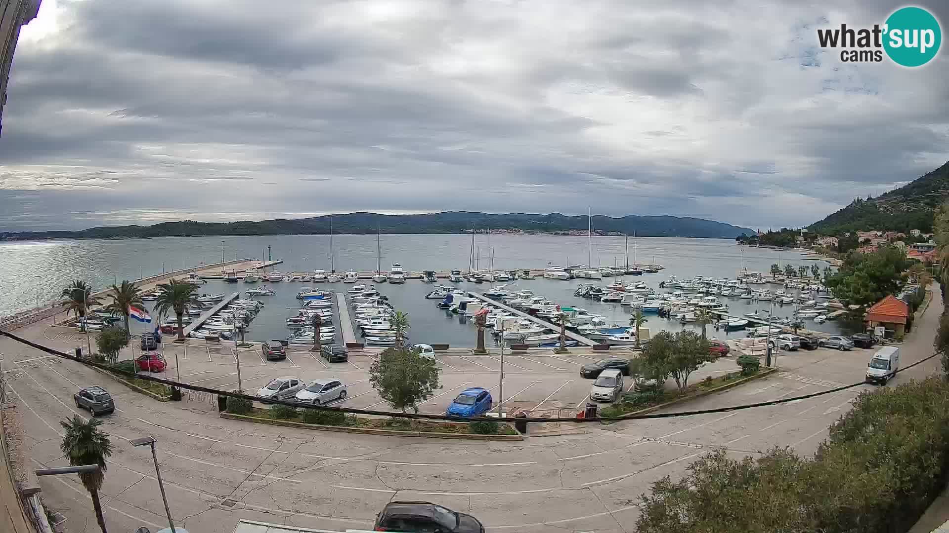 Webcam Orebić Uferpromenade – Fähre nach Korčula Live