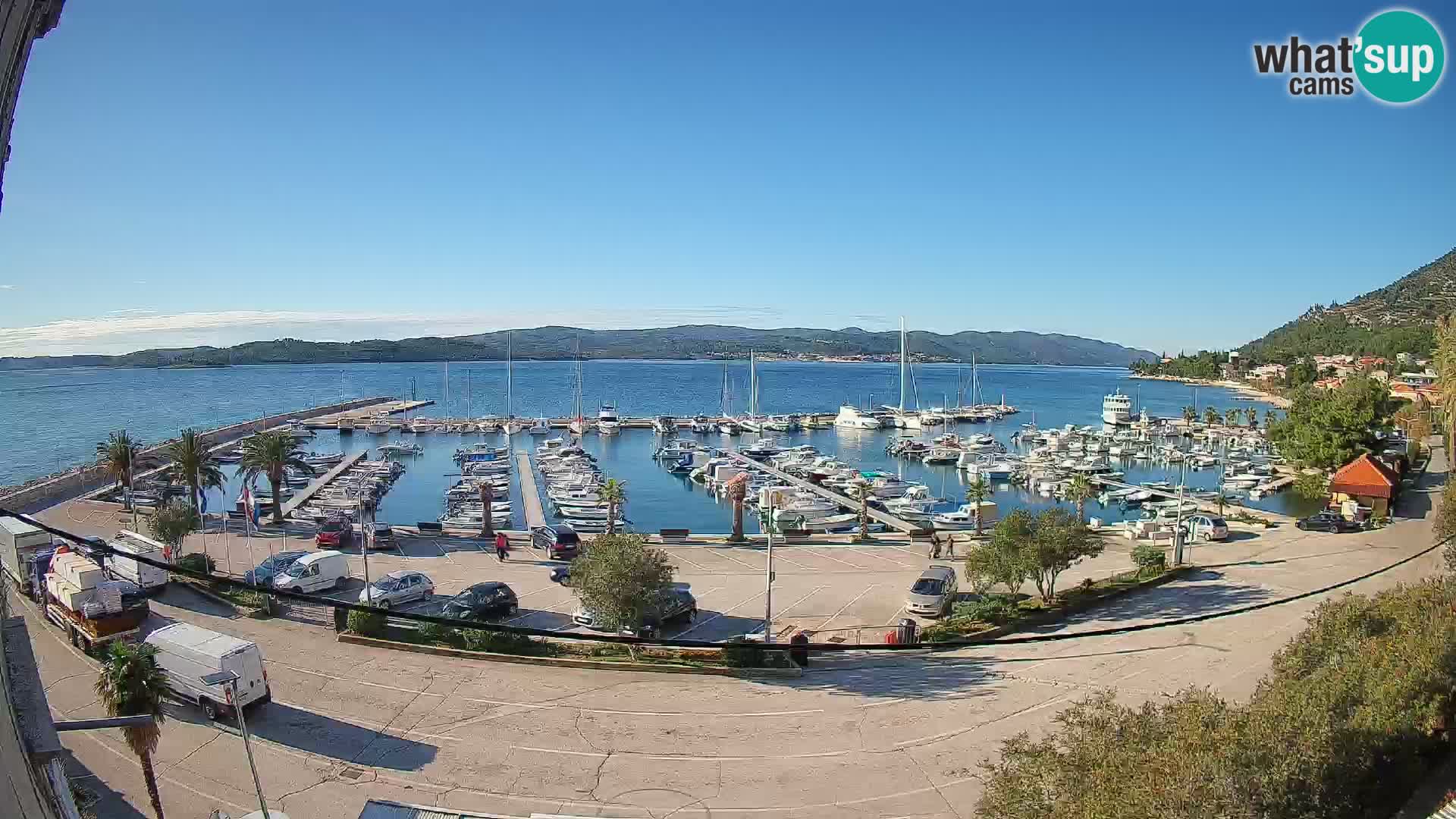 Webcam Orebić Riva – Ferry a Korčula en vivo