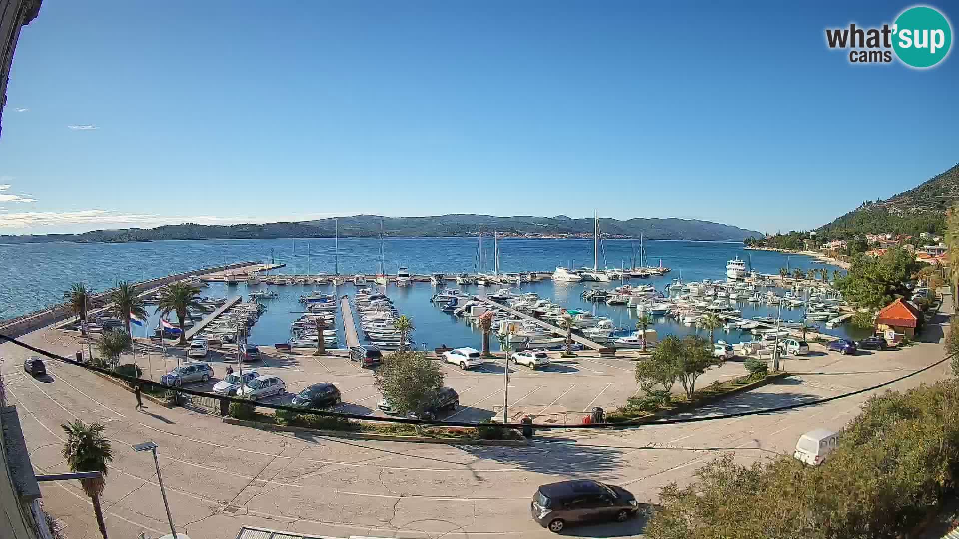 Webcam Orebić Riva – Ferry a Korčula en vivo
