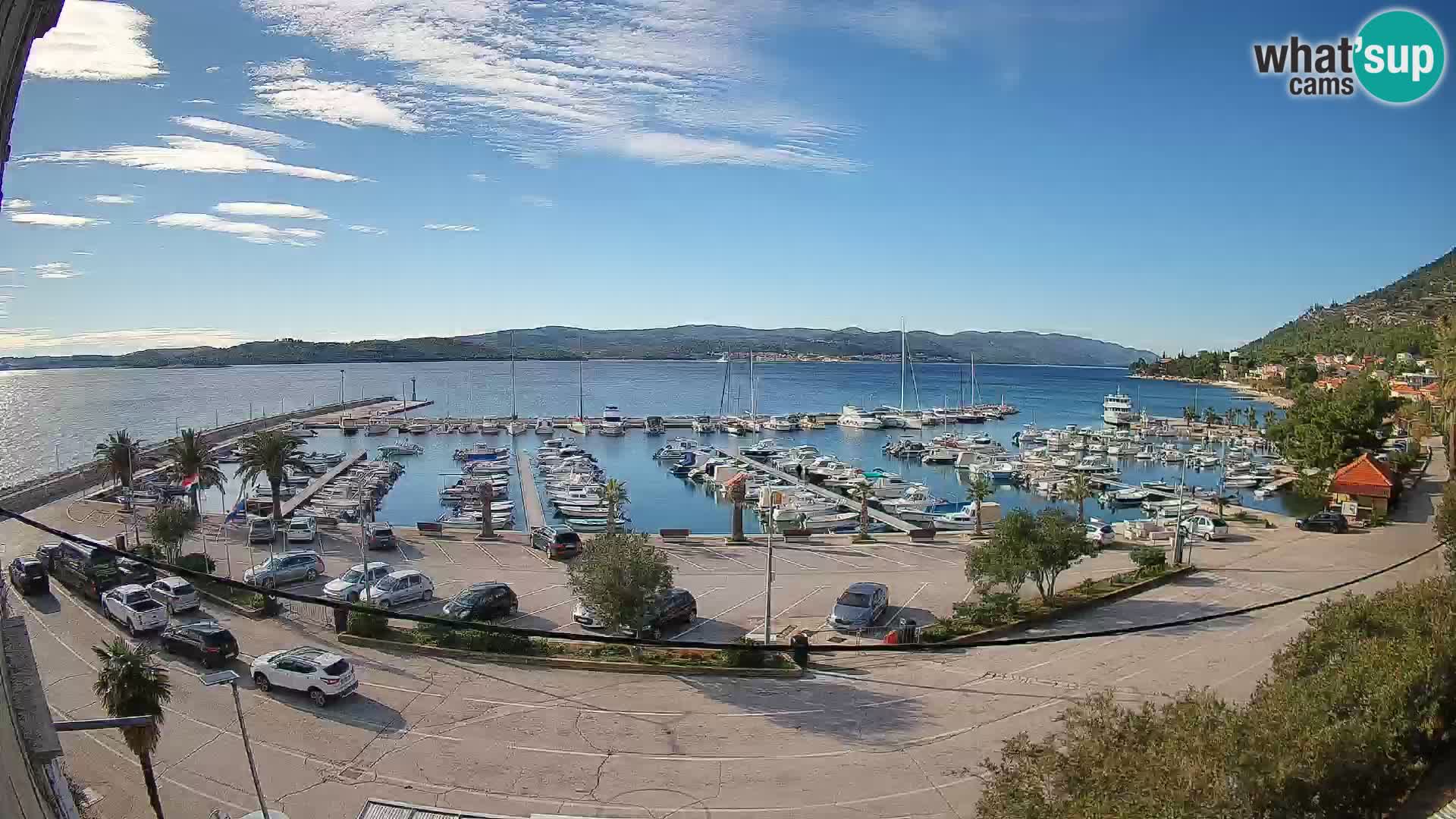 Webcam Orebić Riva – Ferry a Korčula en vivo