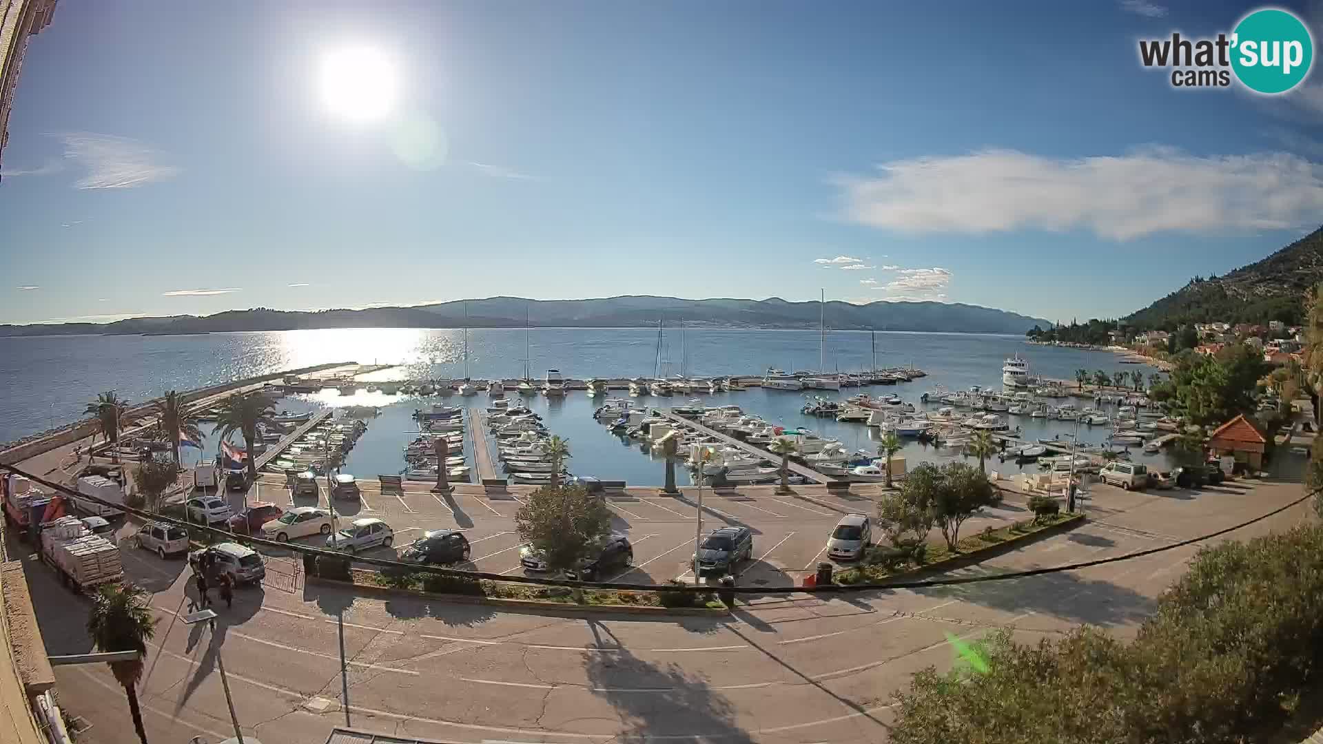 Webcam Orebić Riva – Ferry a Korčula en vivo