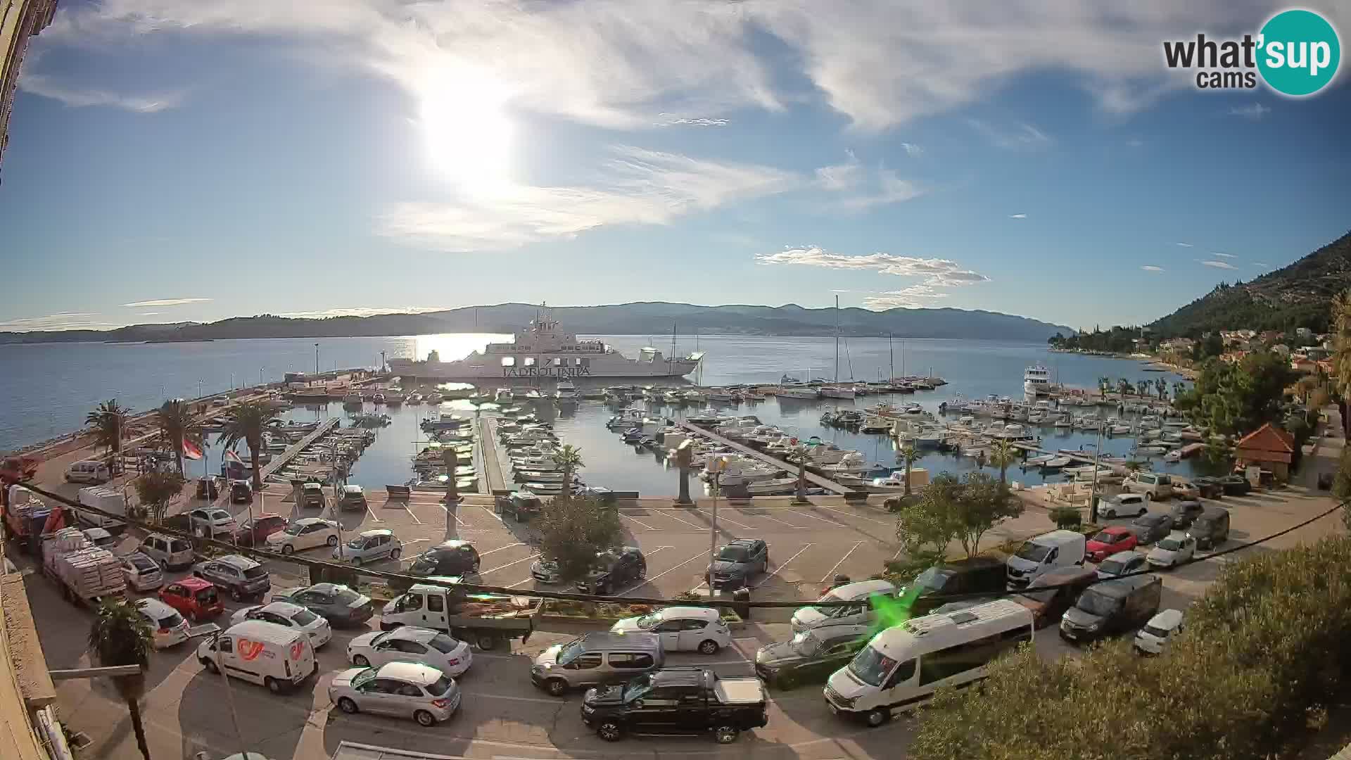 Web kamera Orebić Riva – Trajekt za Korčulu uživo