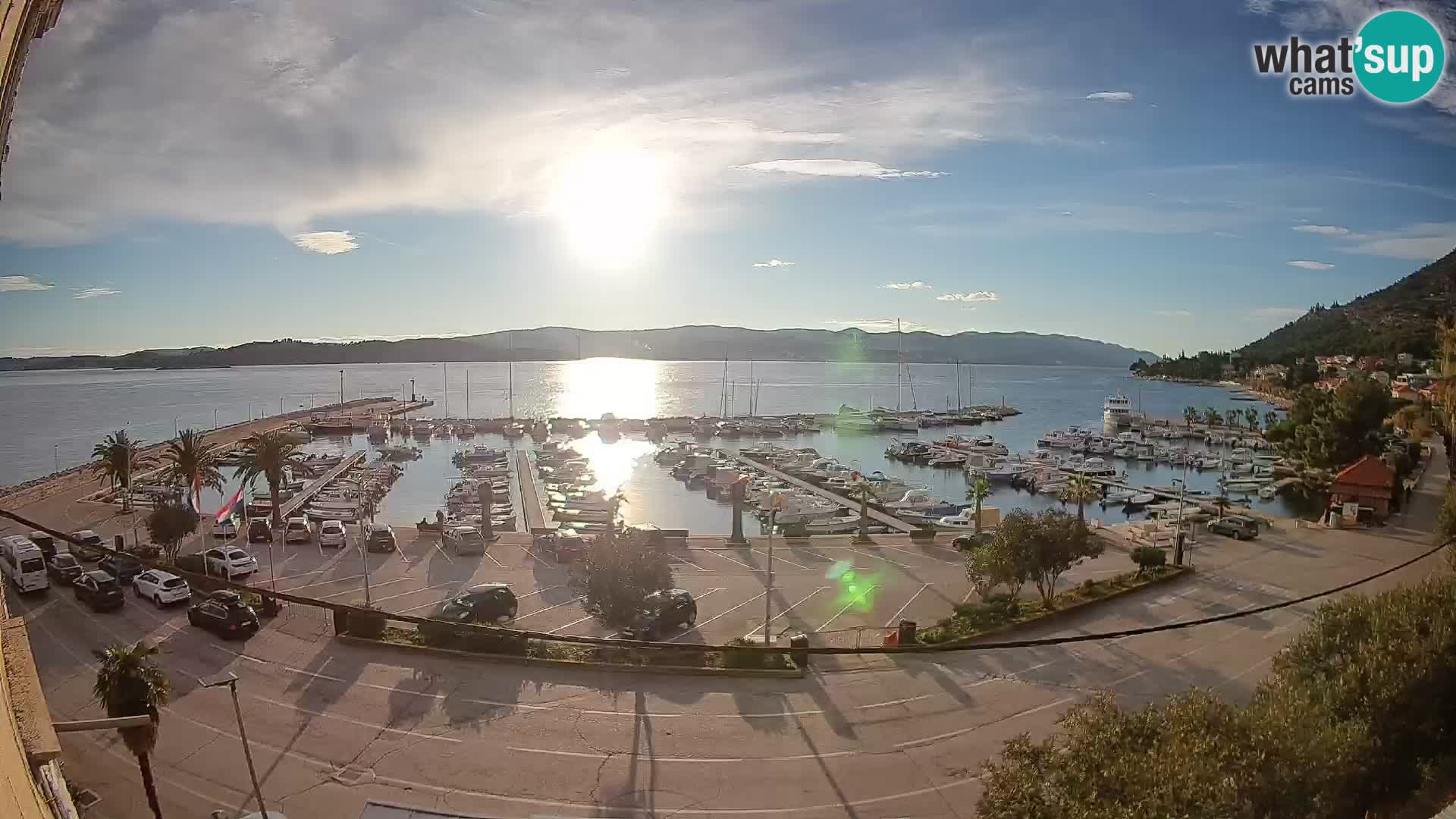 Webcam Orebić Uferpromenade – Fähre nach Korčula Live