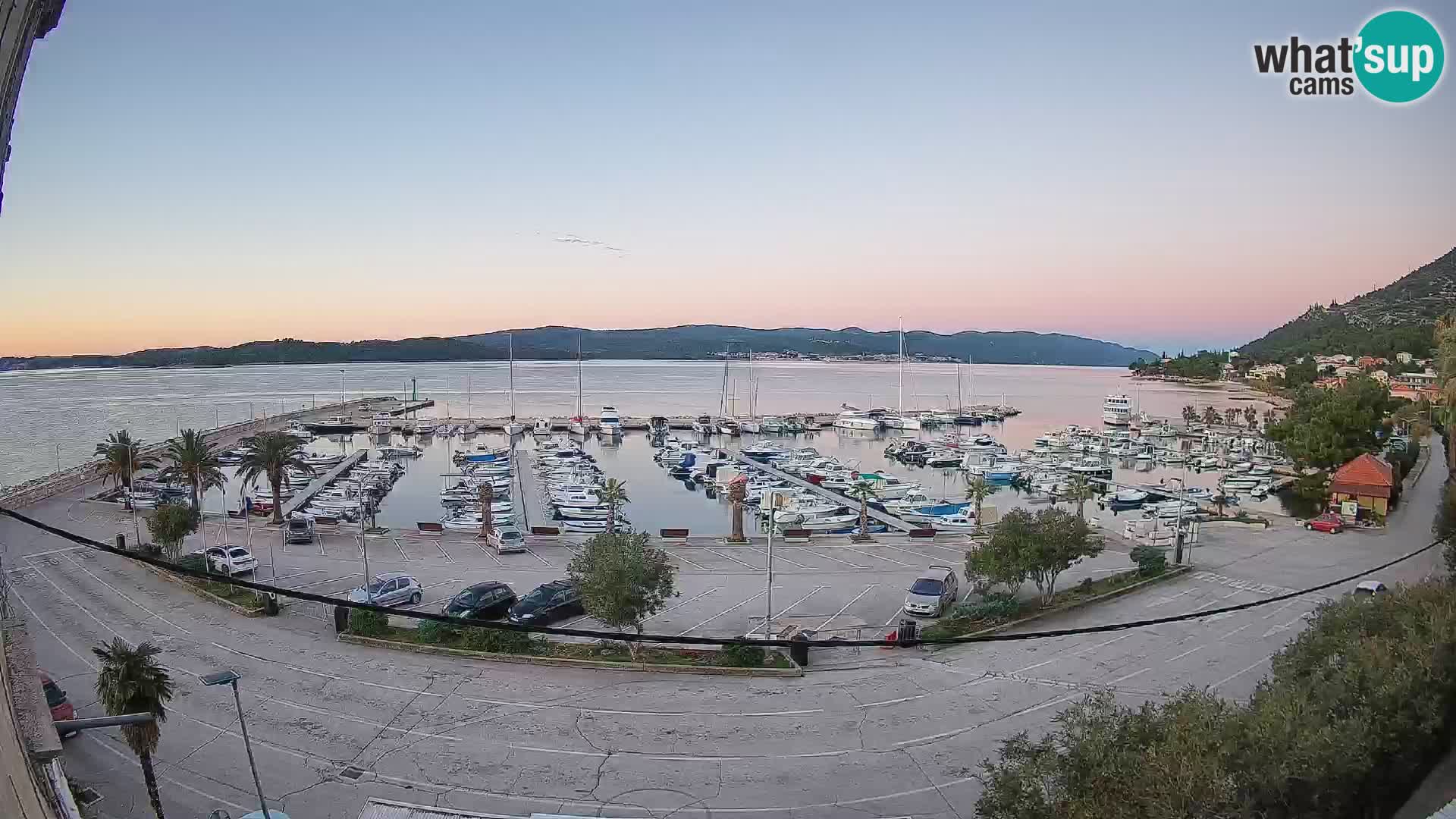 Spletna kamera Orebić Riva – Trajekt za Korčulo v živo