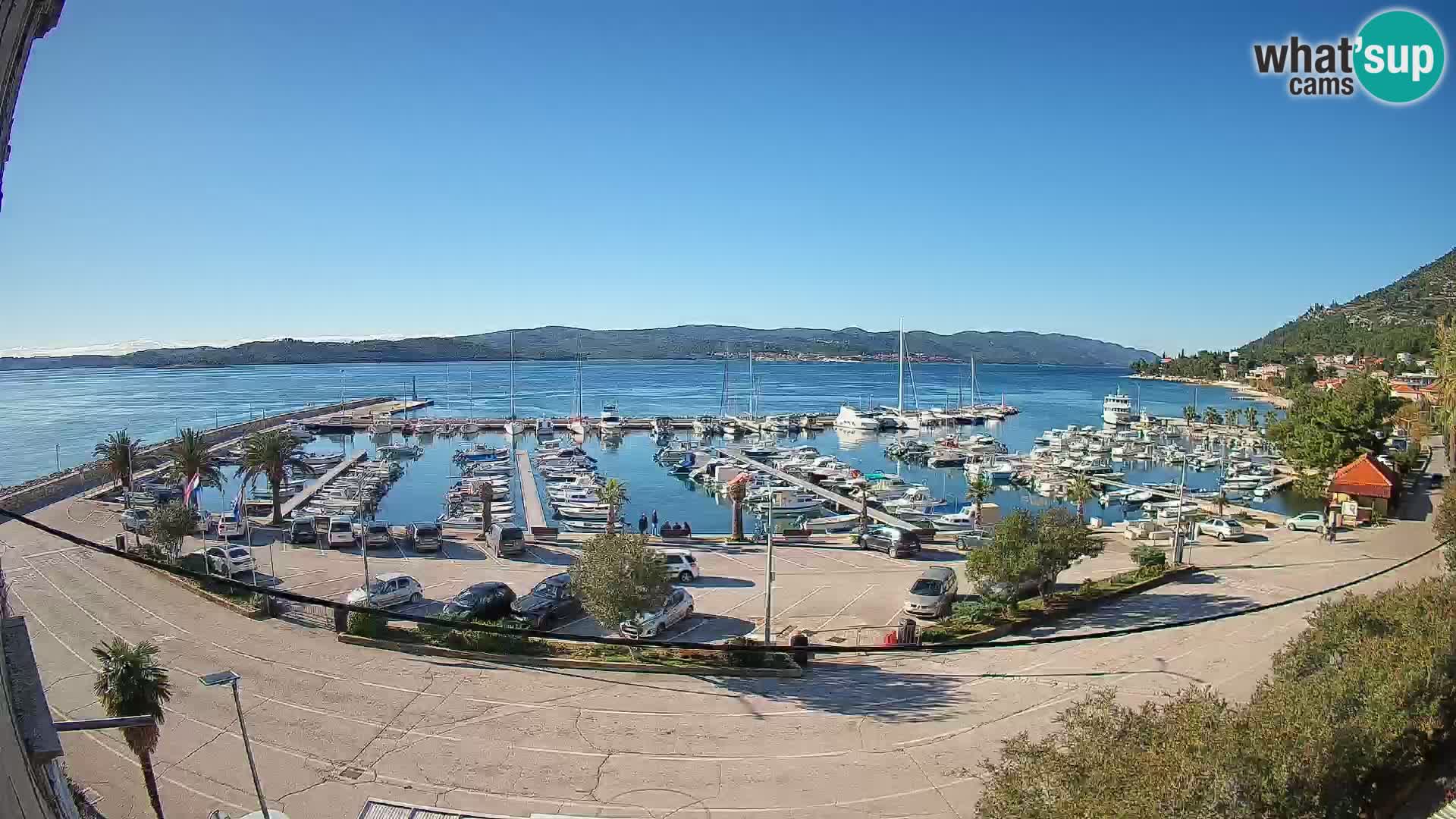 Webcam Orebić Riva – Ferry to Korčula Live