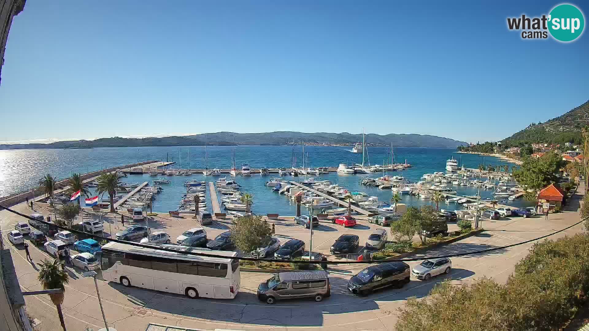 Web kamera Orebić Riva – Trajekt za Korčulu uživo