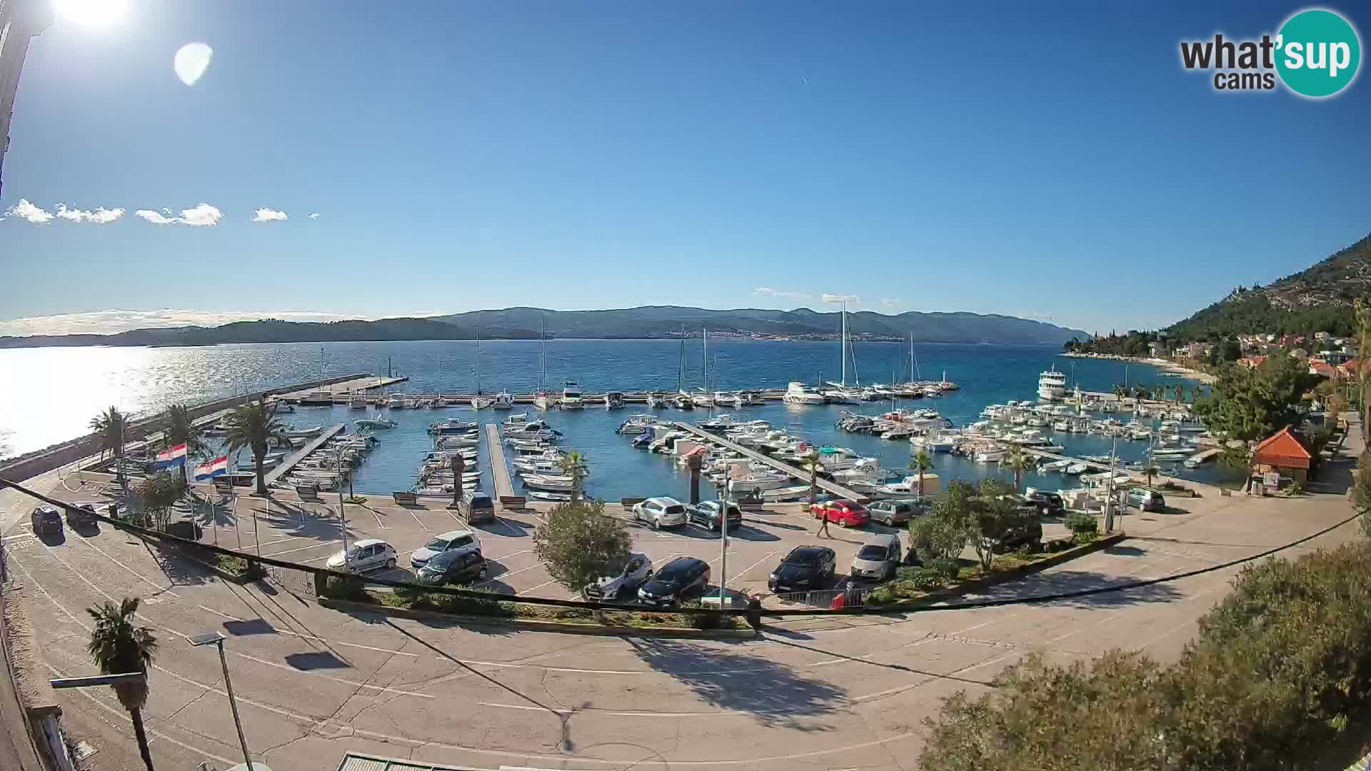 Webcam Orebić Riva – Ferry a Korčula en vivo